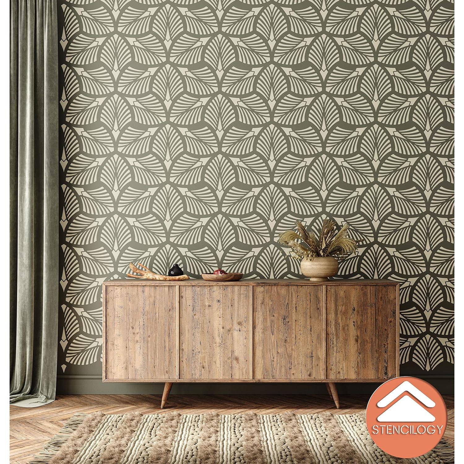 Plantilla de Pared XL STENCILOGY 96.5x58.4 cm Floral