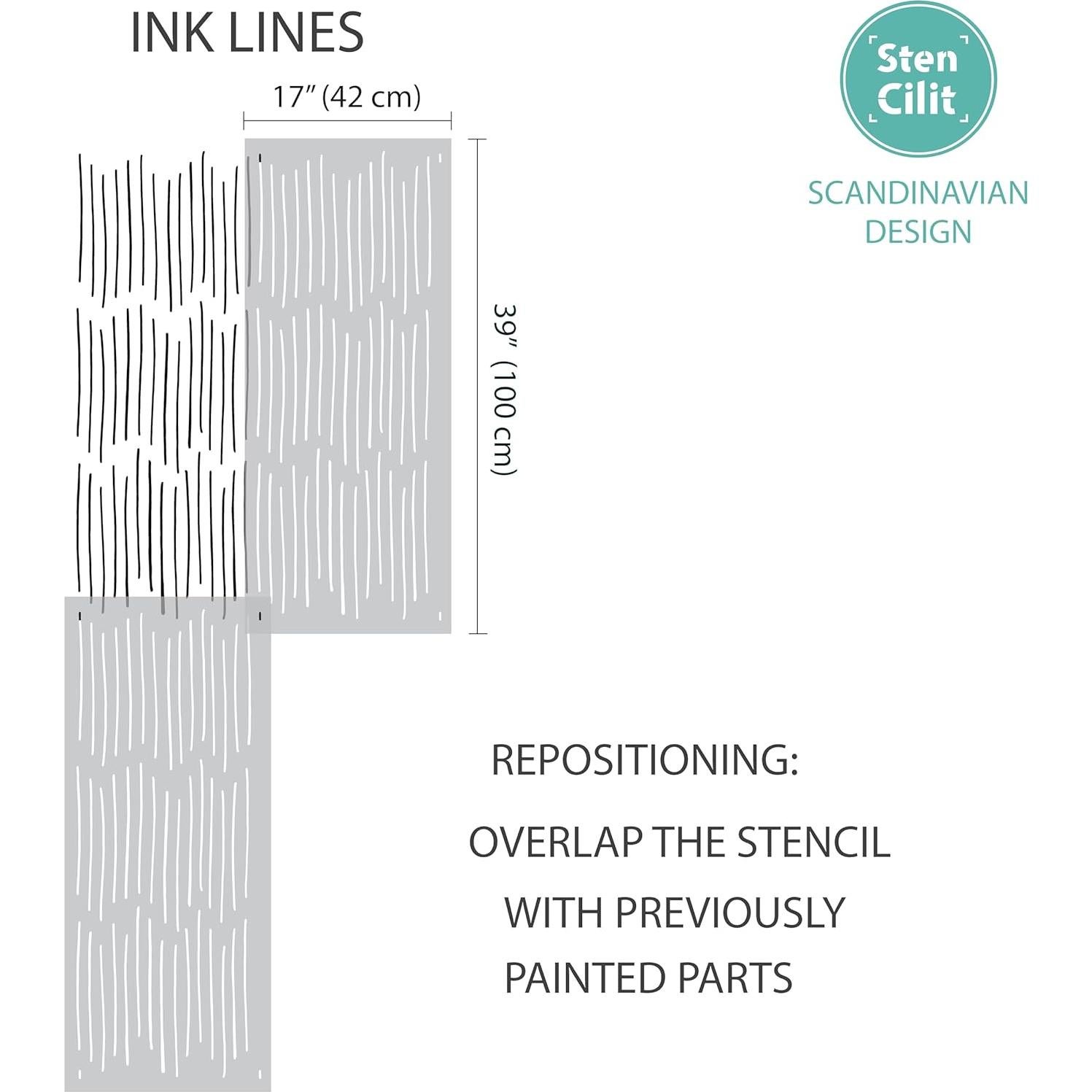 Plantillas Geométricas para Pintar STENCILIT - 2 Piezas 99x60 cm