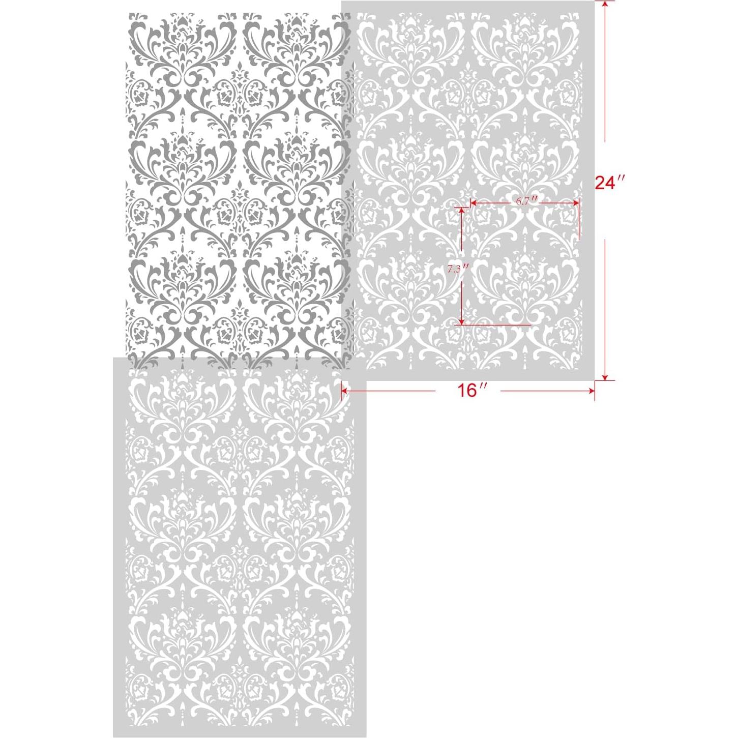 Plantilla de Pared Damask GSS Designs 40.64x60.96cm DIY