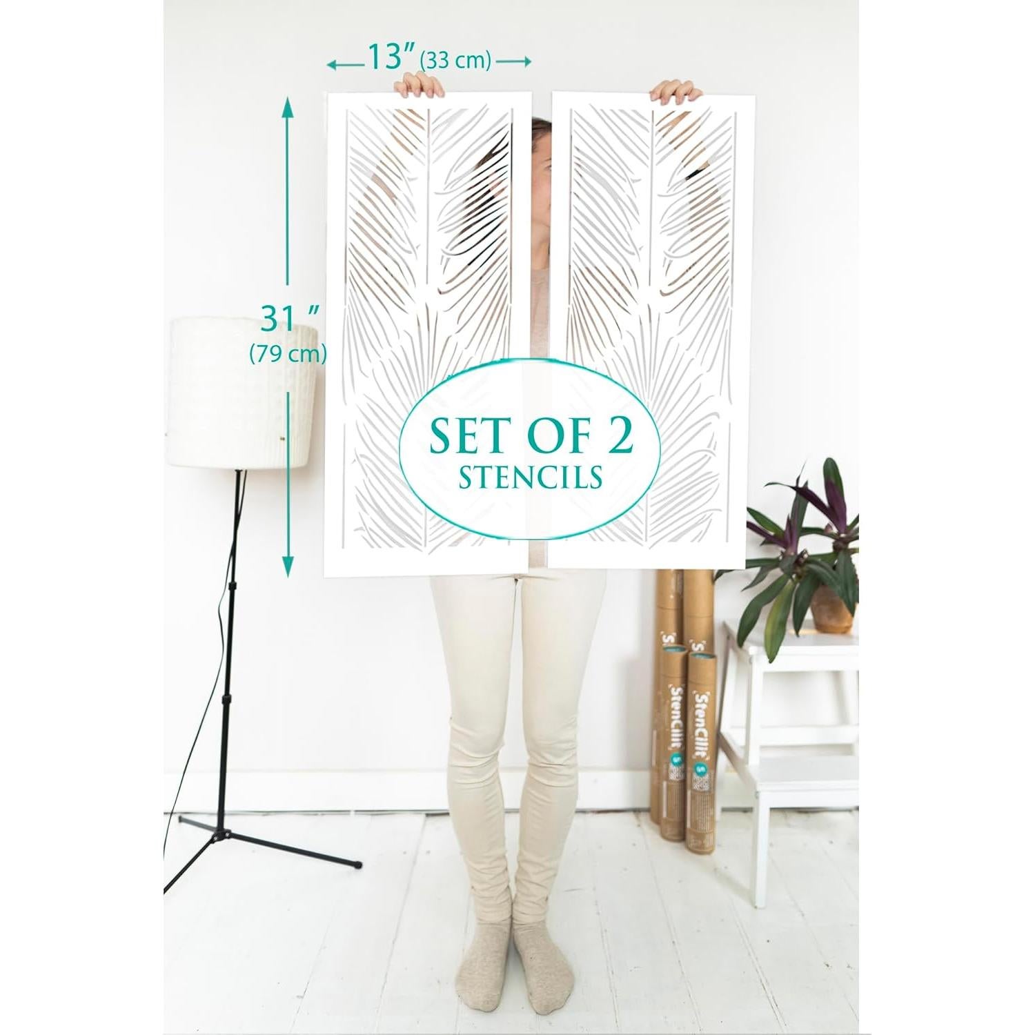 Plantillas de Pared STENCILIT® Palma - 2 Paquete 79x33 cm