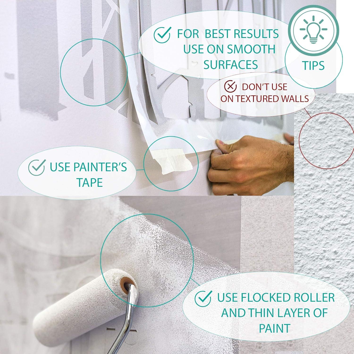 Plantillas de Pared STENCILIT® Palma - 2 Paquete 79x33 cm