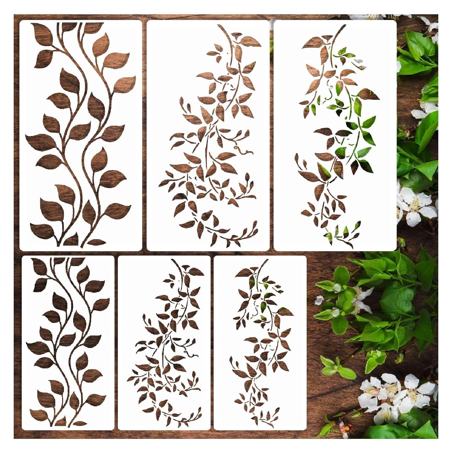 Plantillas de Enredadera Grandes yhslmh - 6 Piezas Reutilizables