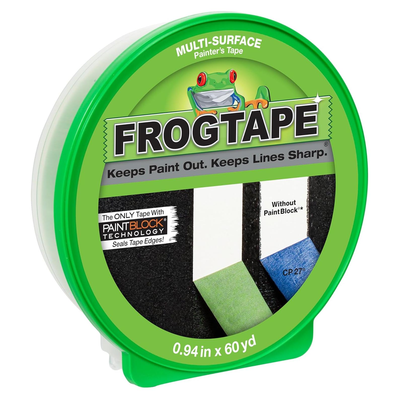 Cinta de Pintor Multi-Superficie FrogTape 1 Pulgada Verde 54.86m