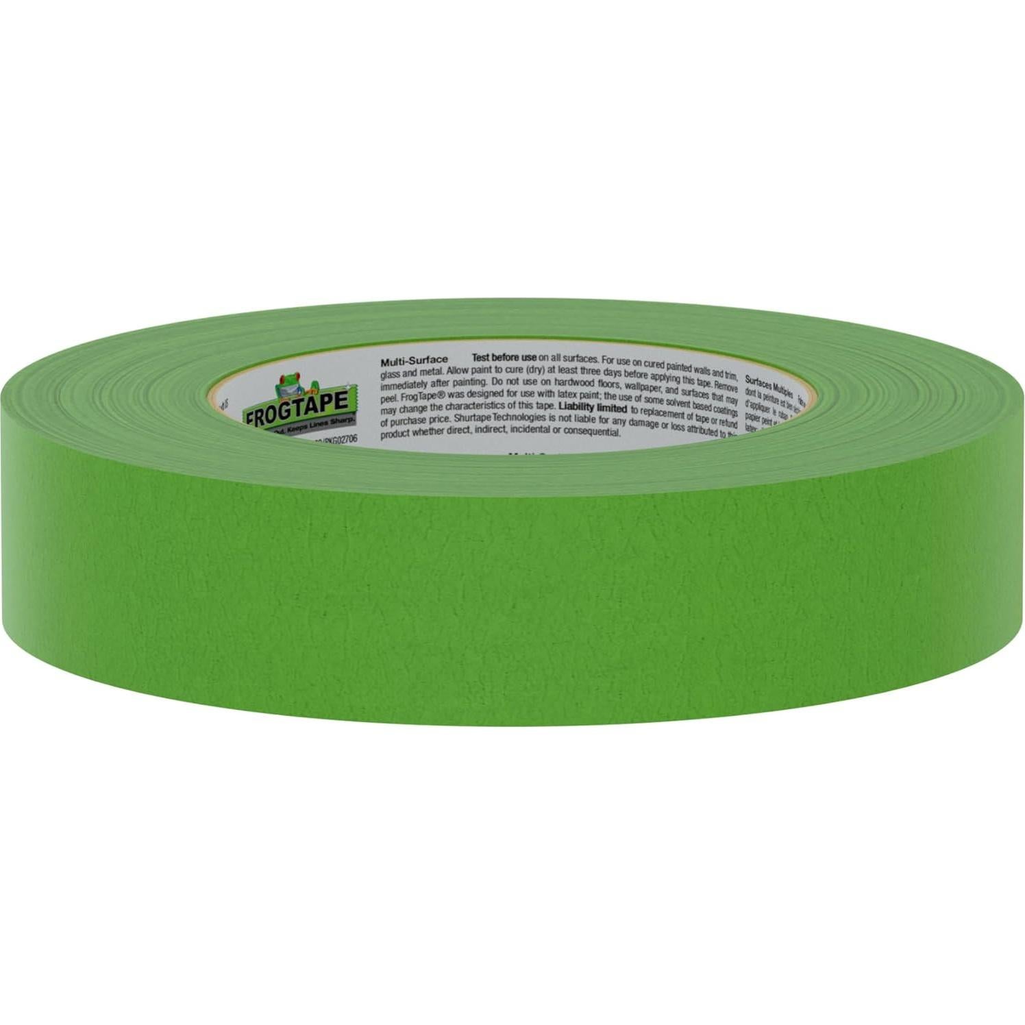 Cinta de Pintor Multi-Superficie FrogTape 1 Pulgada Verde 54.86m