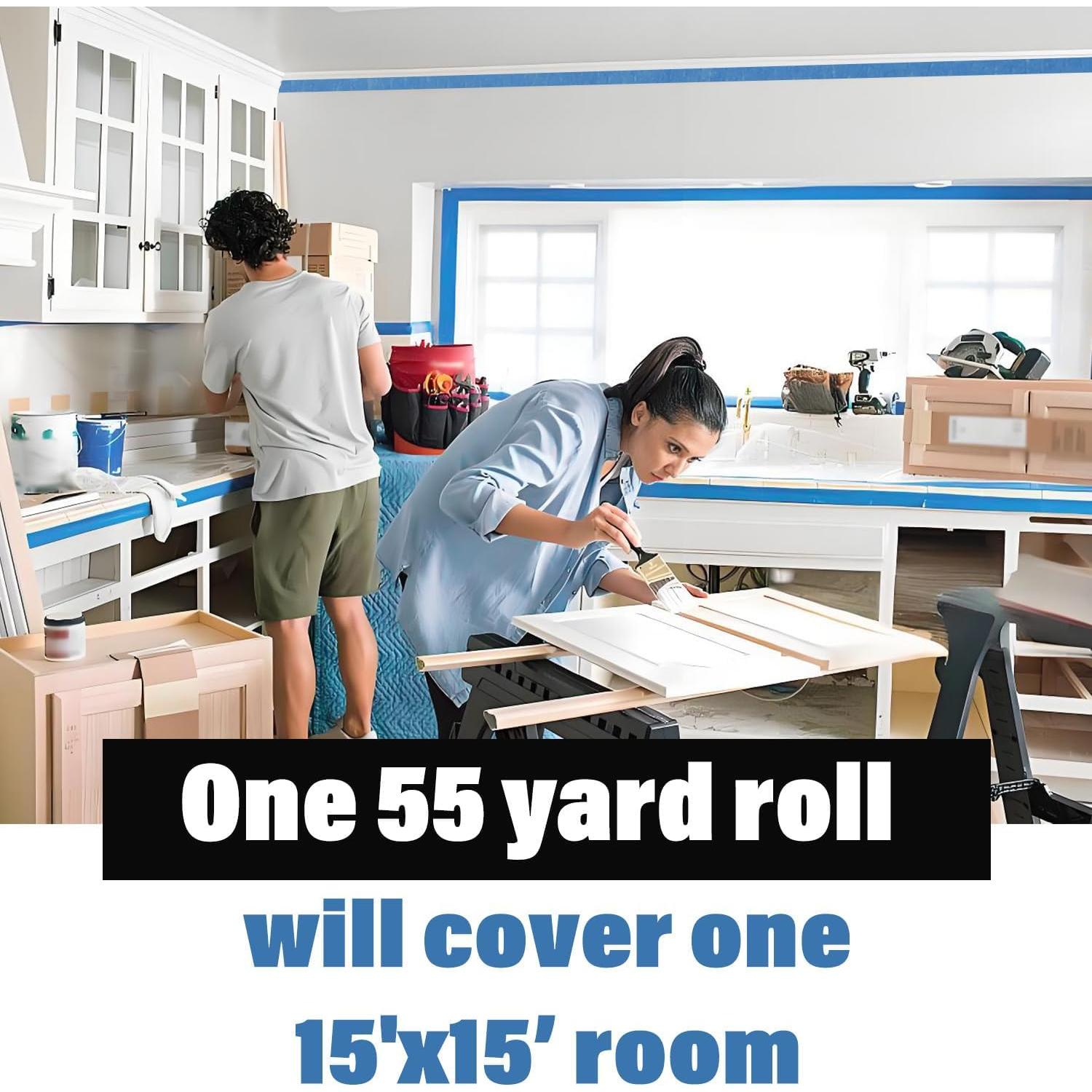 Cinta de Pintura WINNOW Azul 4.78 cm x 50.29 m - 3 Rollos