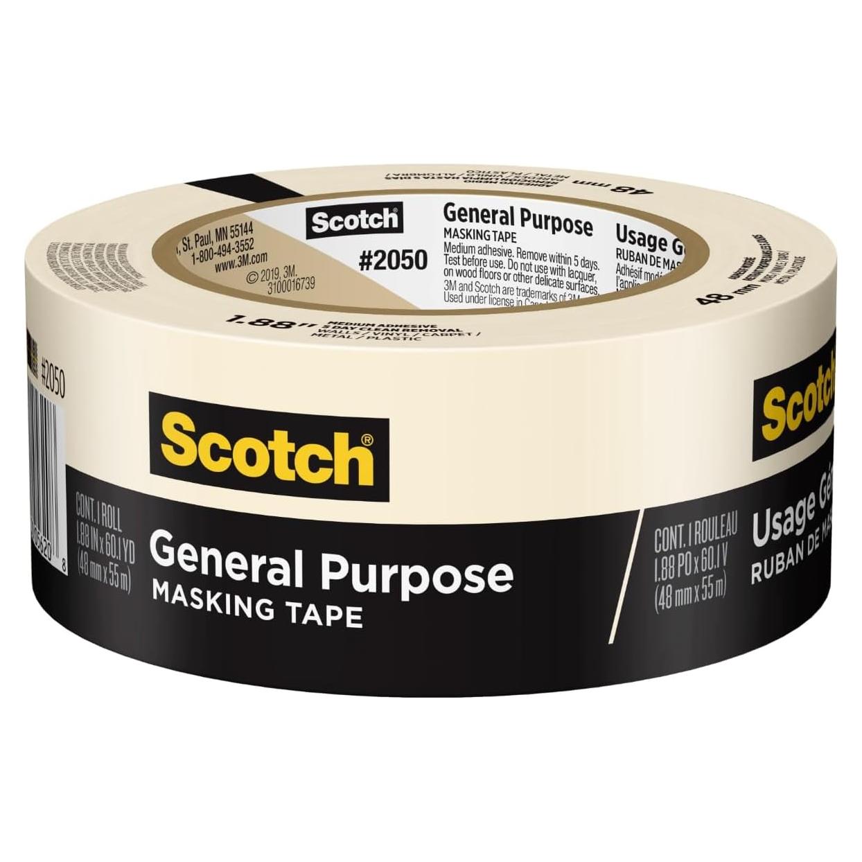 Cinta de Enmascarar Scotch 4.78 cm x 54.86 m Beige Ecológica