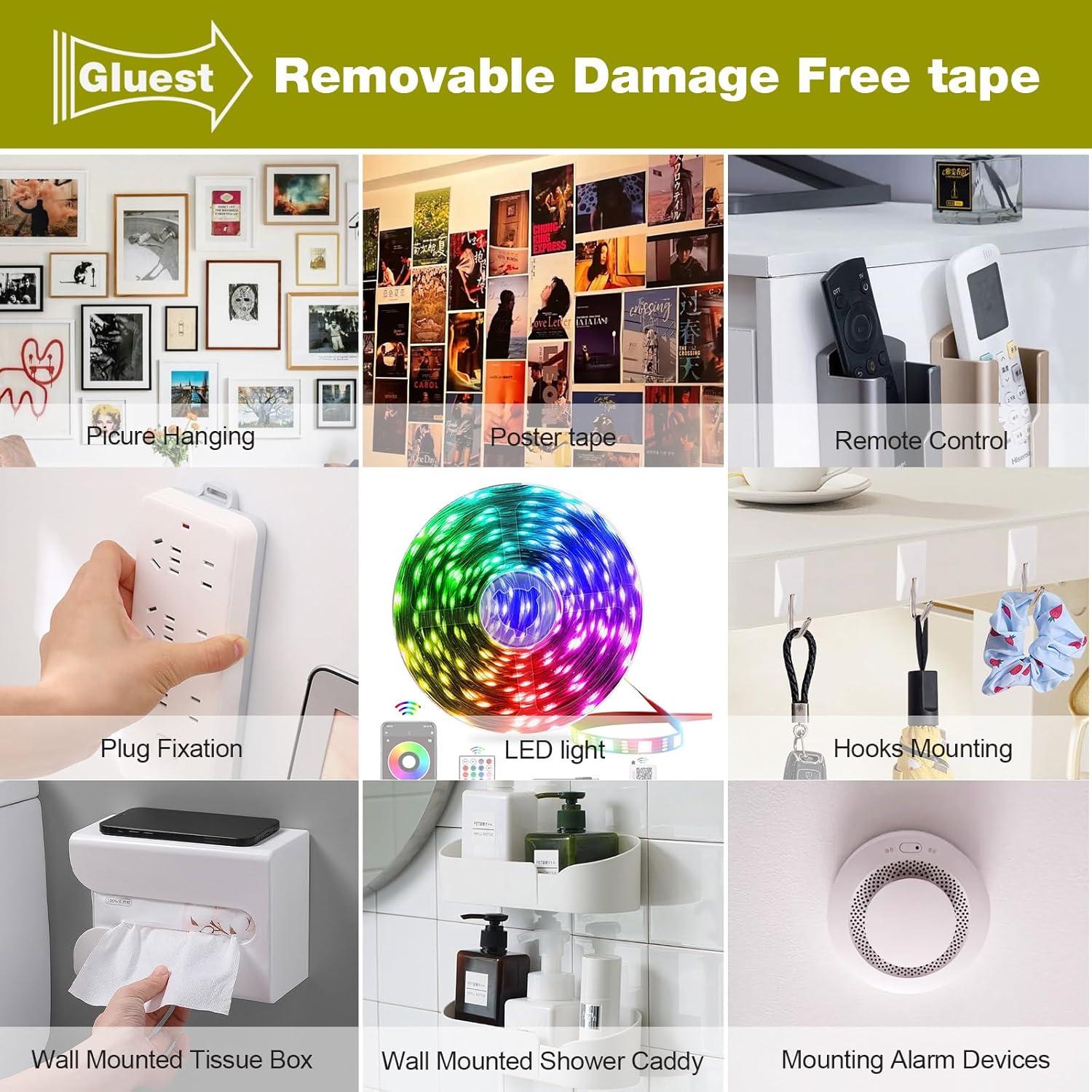 Cinta Doble Cara Gluest 10 mm x 5 m Alta Resistencia Removible