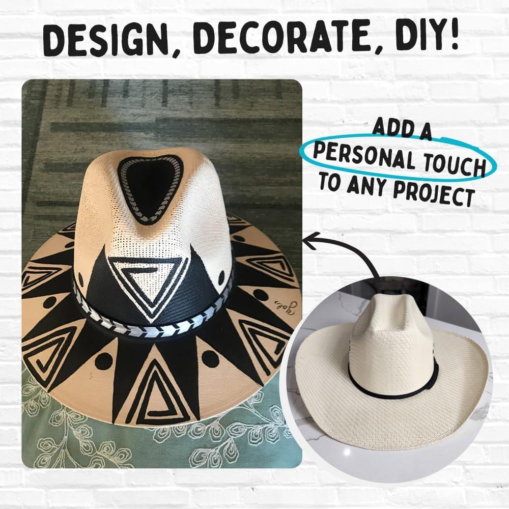 4 Marcadores de Póster Jumbo Funcils 15mm Negros para Madera y Vidrio