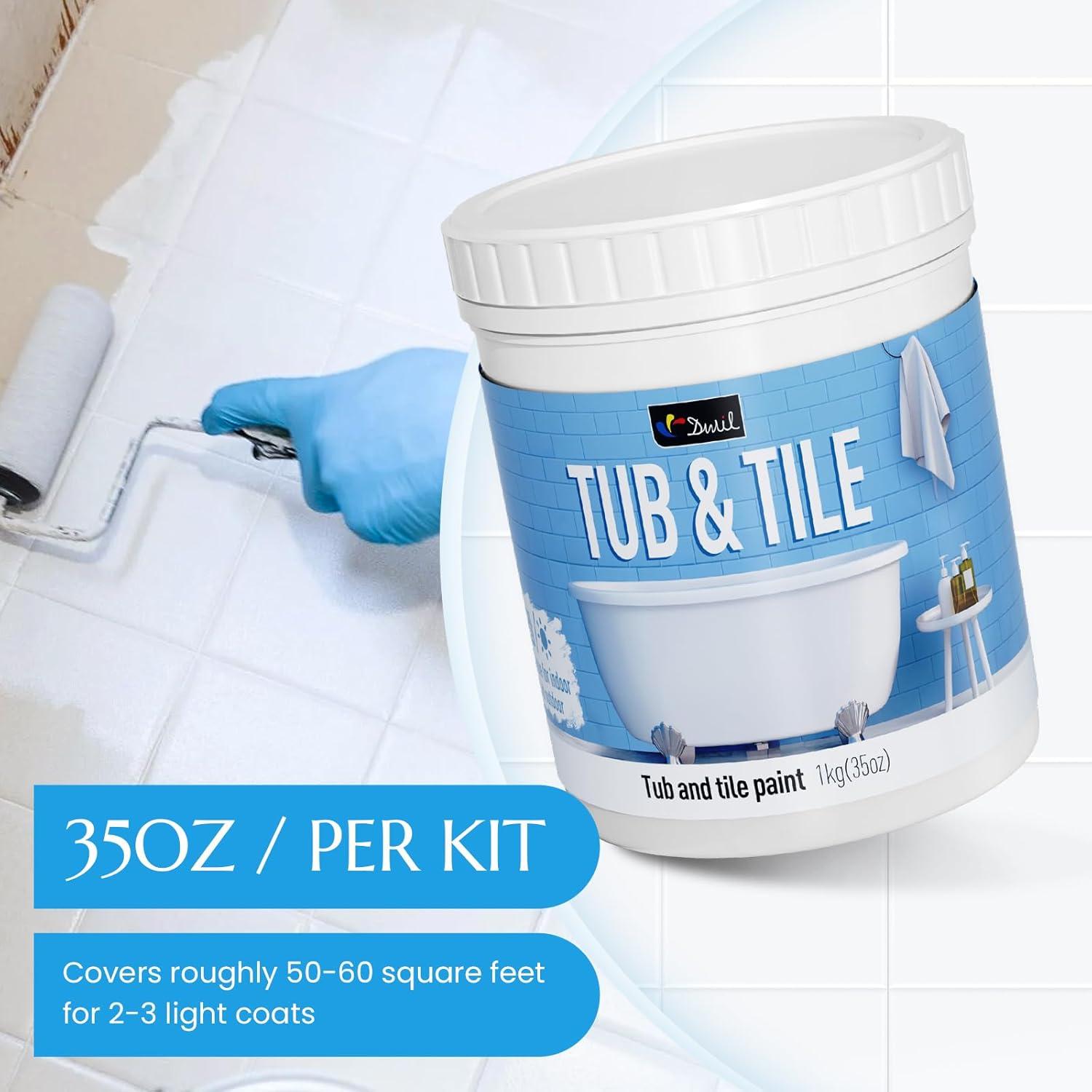 Pintura para Azulejos DWIL 33 oz Semibrillante Blanca - Secado Rápido