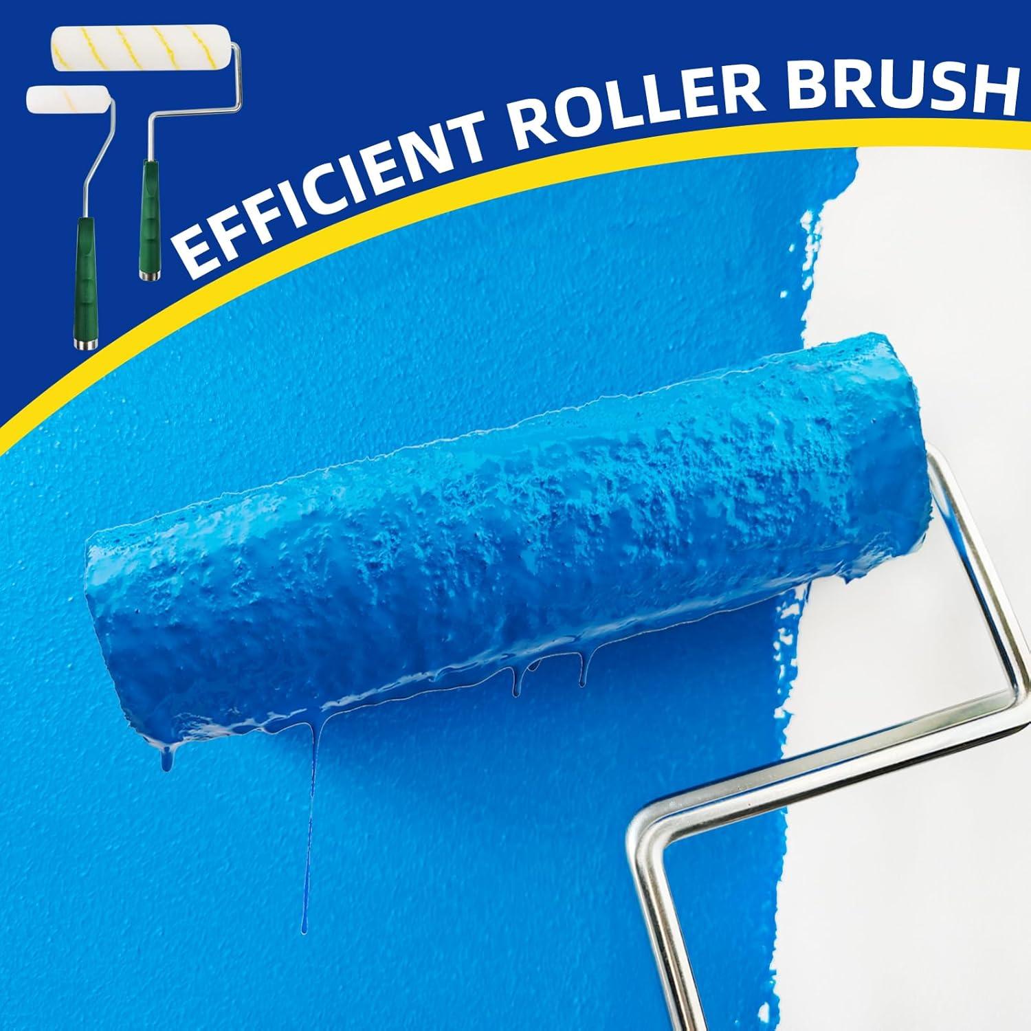 Kit de Rodillos de Pintura Wesquer 18 Piezas con Mango Extensible