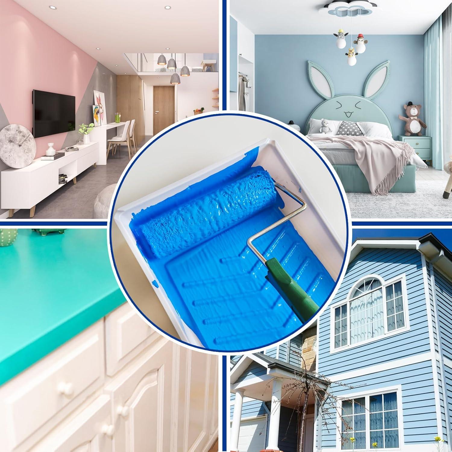 Kit de Rodillos de Pintura Wesquer 18 Piezas con Mango Extensible