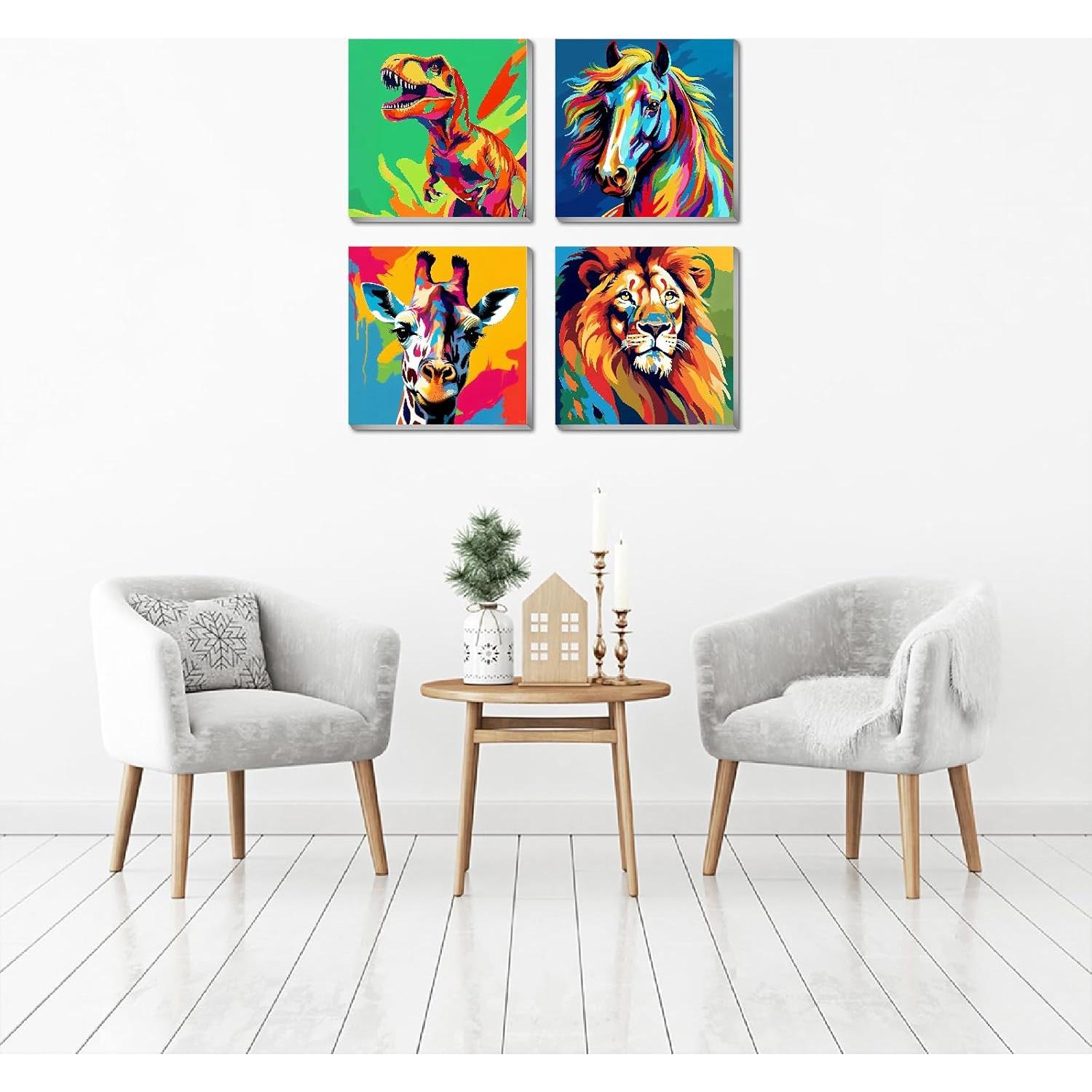 Kit de Pintar por Números MBNTJHT para Niños 20x20 cm