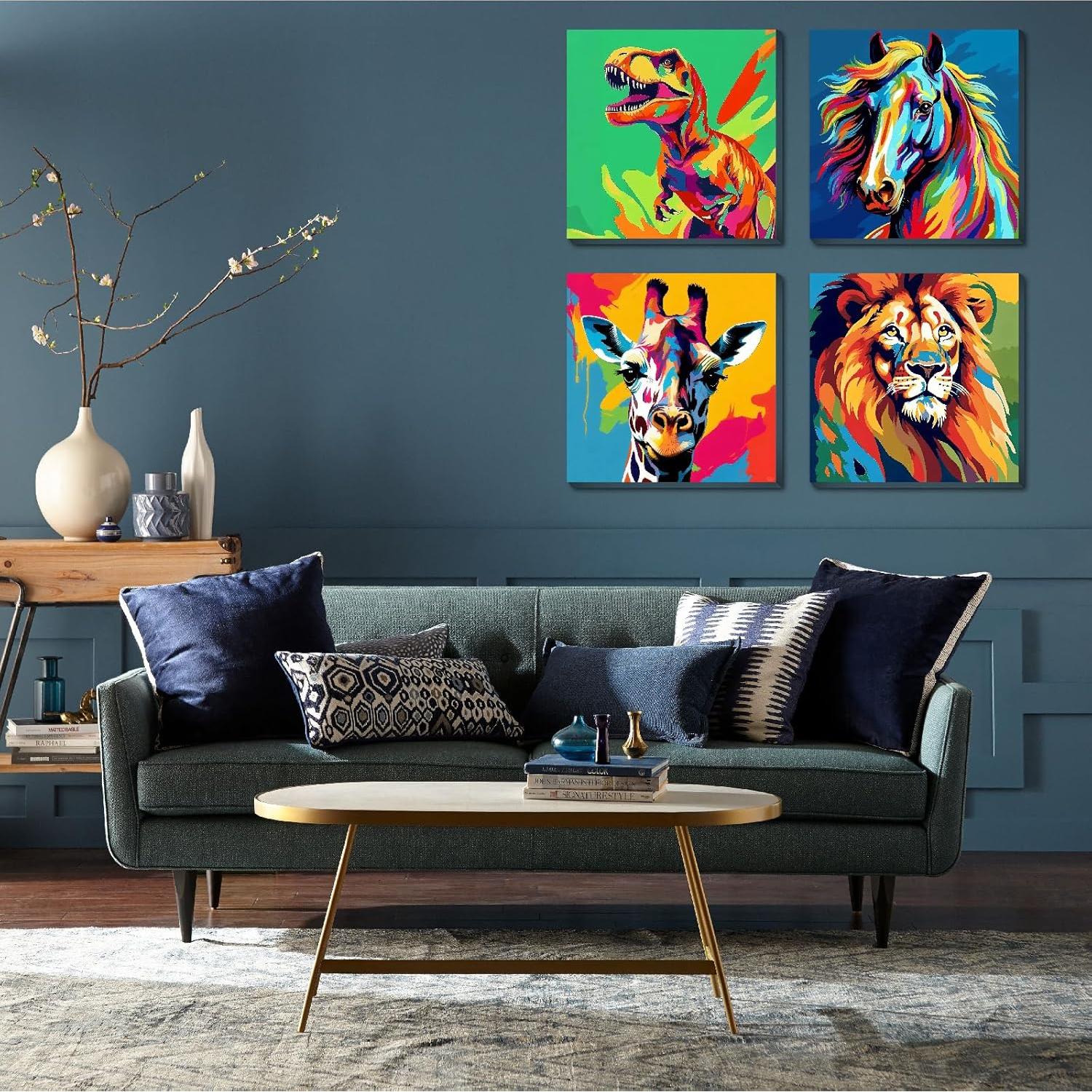 Kit de Pintar por Números MBNTJHT para Niños 20x20 cm