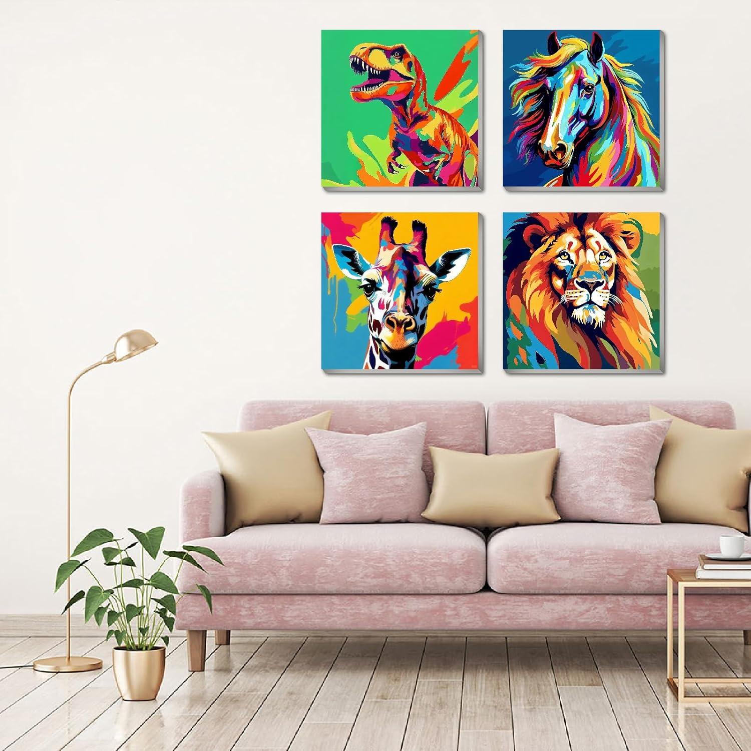 Kit de Pintar por Números MBNTJHT para Niños 20x20 cm