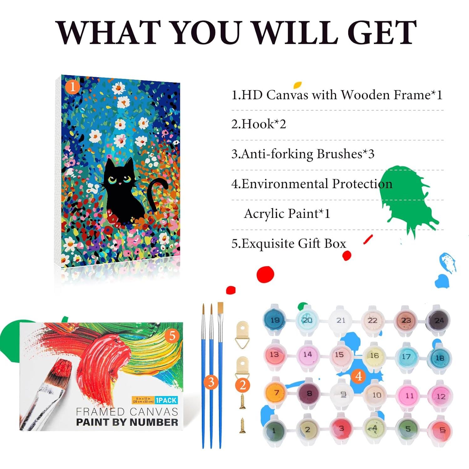 Kit de Pintura por Números Fountor 20x30 cm con Marco