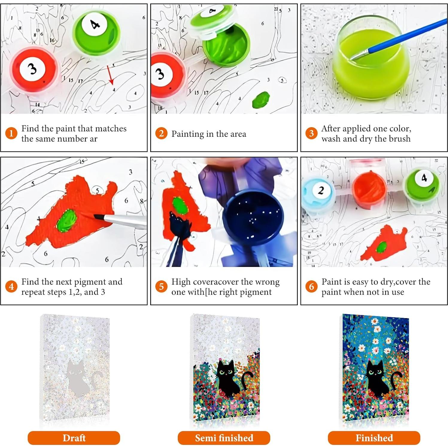 Kit de Pintura por Números Fountor 20x30 cm con Marco