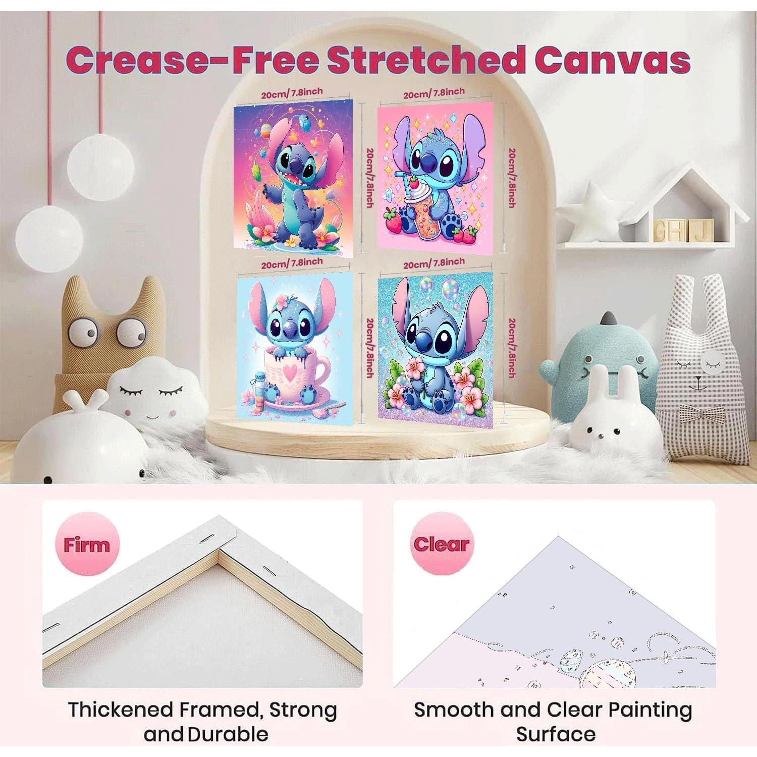 Kit de Pintura por Números para Niños nekpiahu 6 Pack 20x20 cm