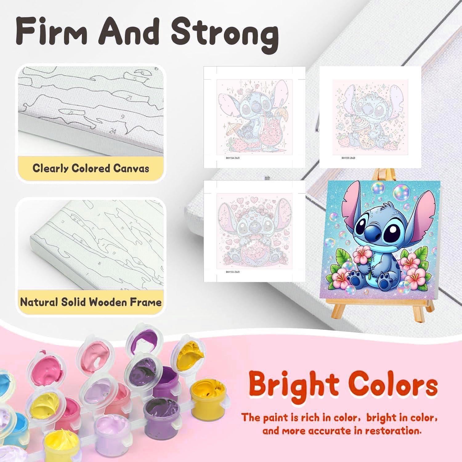 Kit de Pintura por Números para Niños nekpiahu 6 Pack 20x20 cm