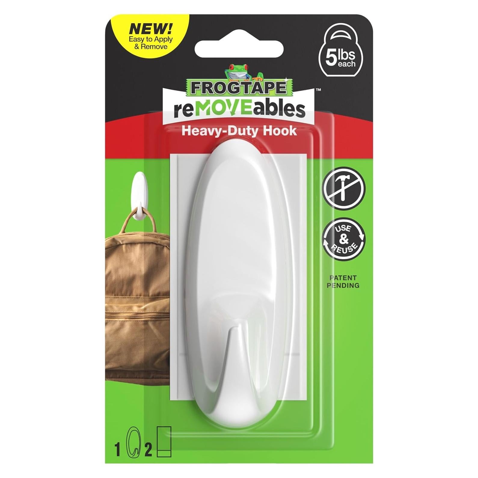 Gancho de Pared Adhesivo FrogTape reMOVEables Blanco 2.27 kg