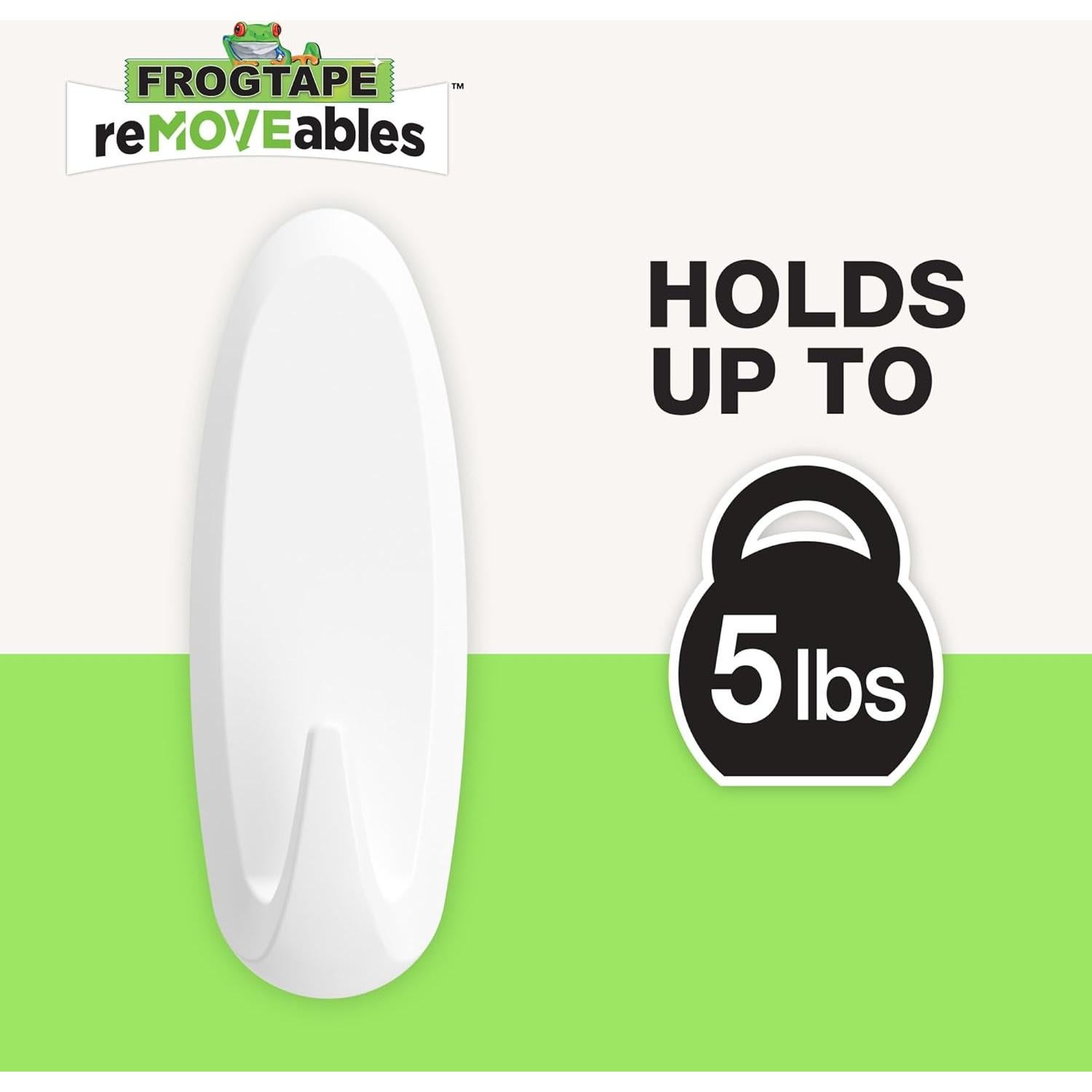 Gancho de Pared Adhesivo FrogTape reMOVEables Blanco 2.27 kg