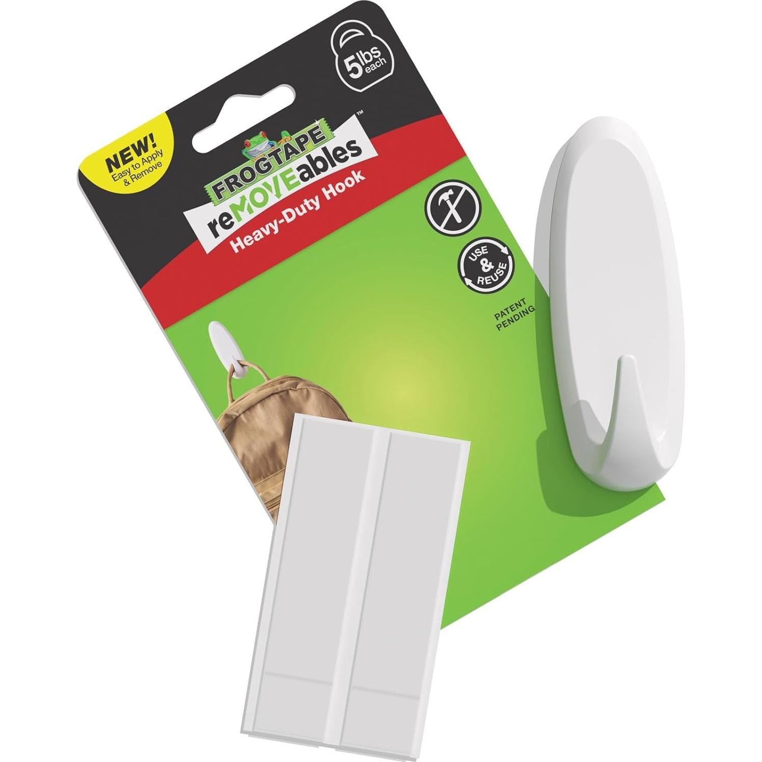 Gancho de Pared Adhesivo FrogTape reMOVEables Blanco 2.27 kg