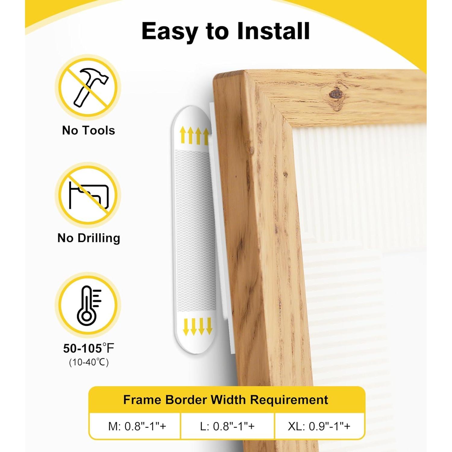 Tiras Adhesivas para Colgar Cuadros SummerBrite - 40 Tiras Medianas