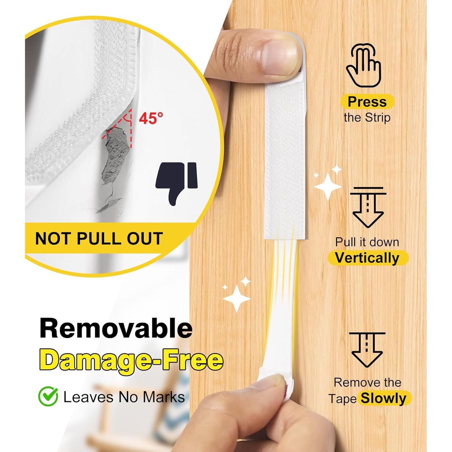 Tiras Adhesivas para Colgar Cuadros SummerBrite - 40 Tiras Medianas