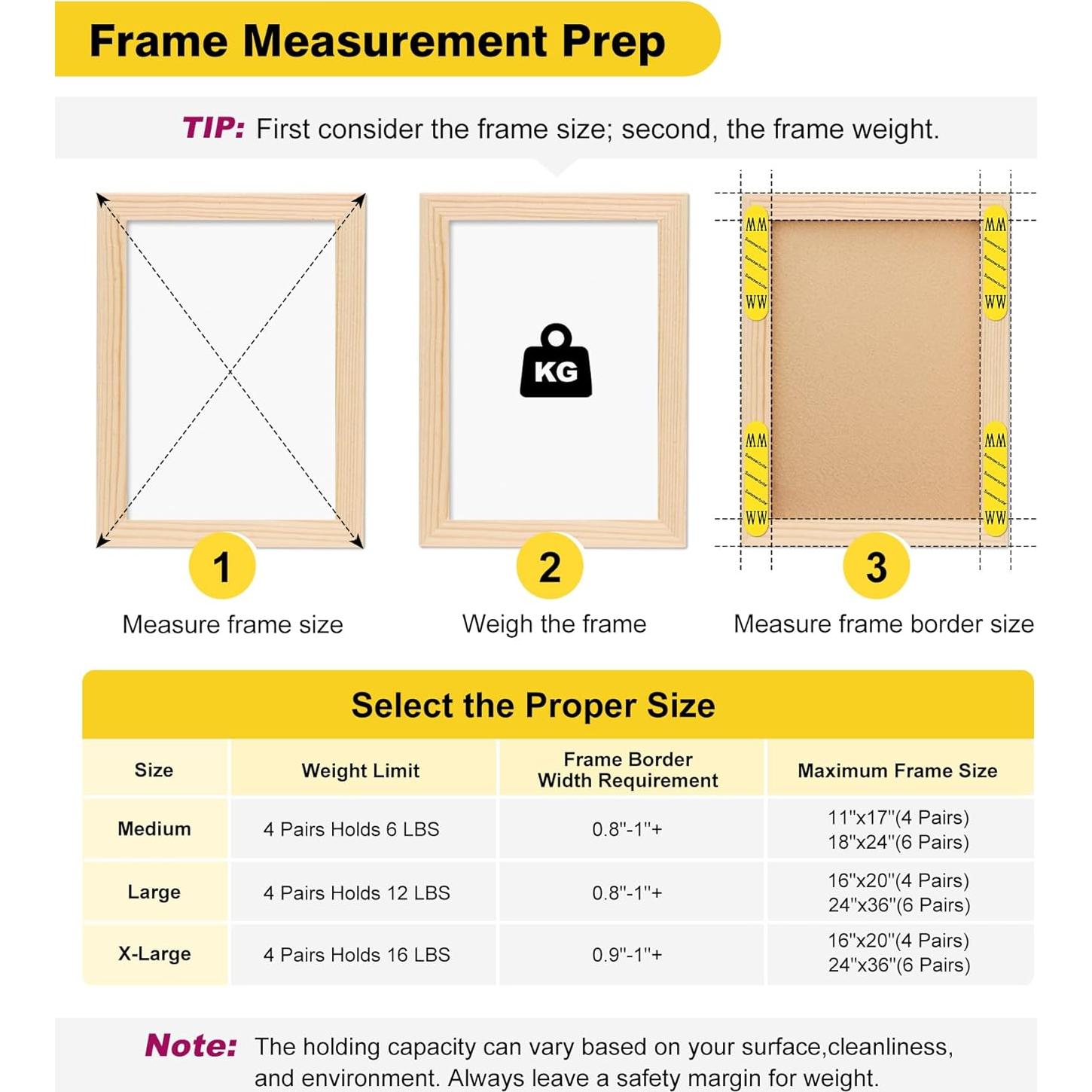 Tiras Adhesivas para Colgar Cuadros SummerBrite - 40 Tiras Medianas