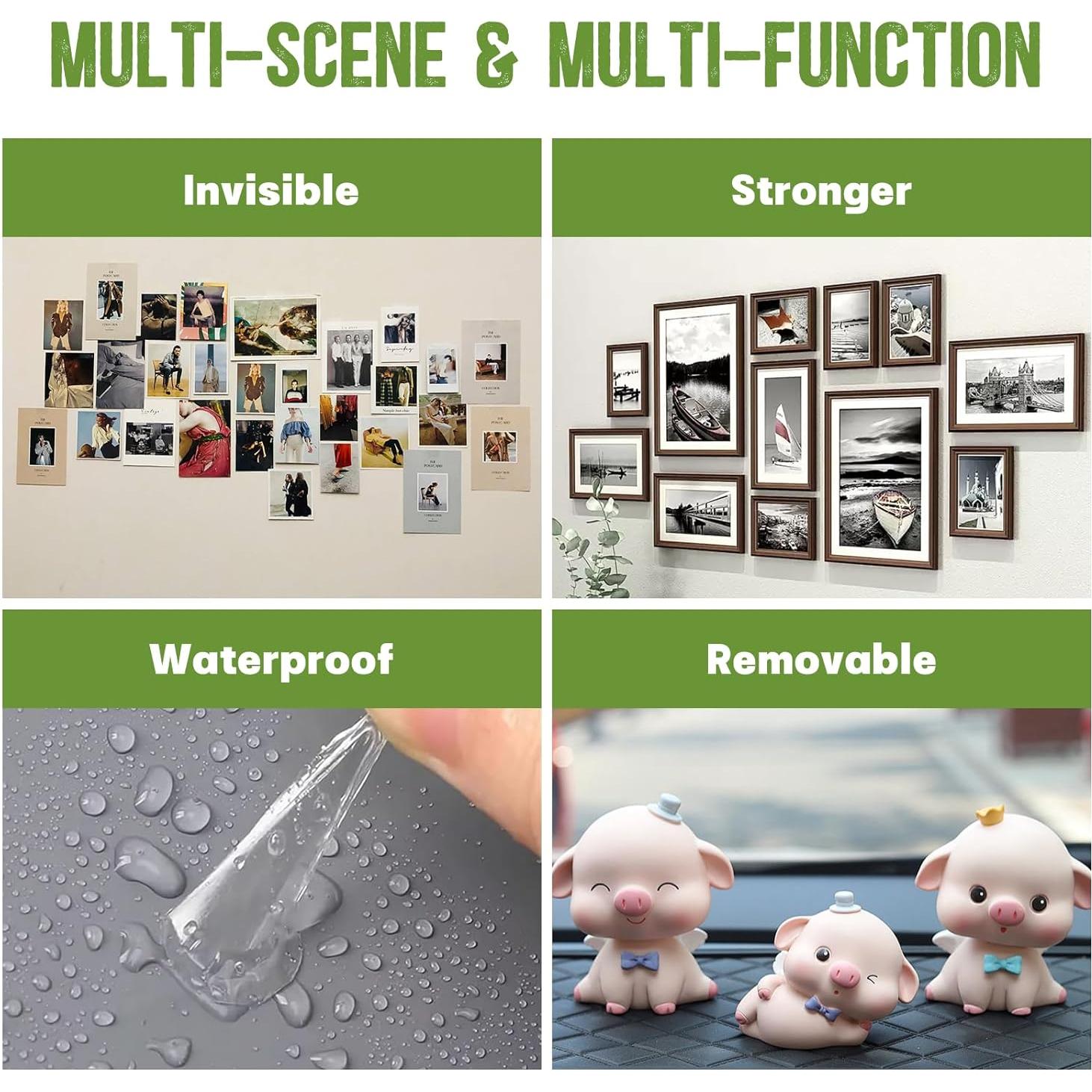 Puntos Adhesivos Doble Cara PAGFAER 100PCS 10mm Transparentes