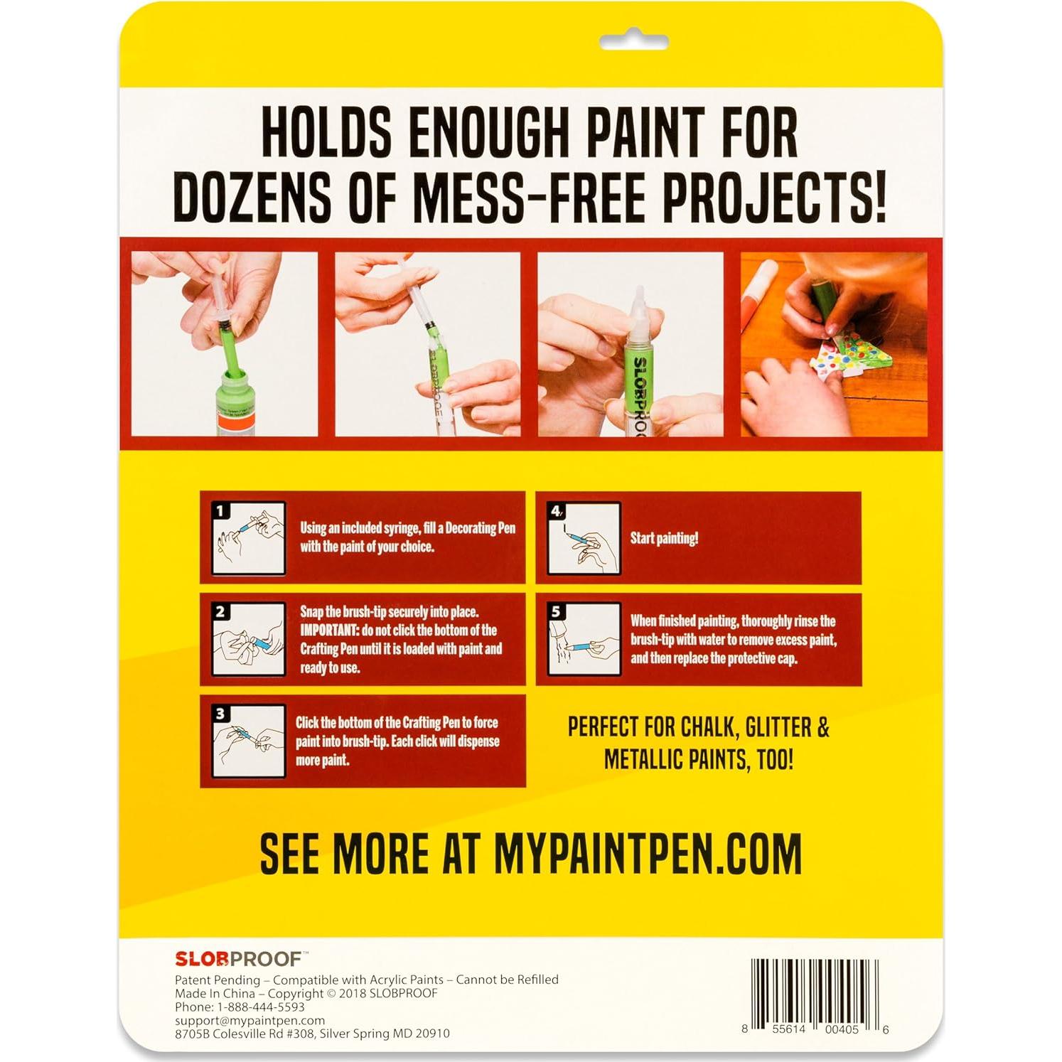 Bolígrafo Decorativo Slobproof Paint It! - Paquete de 5