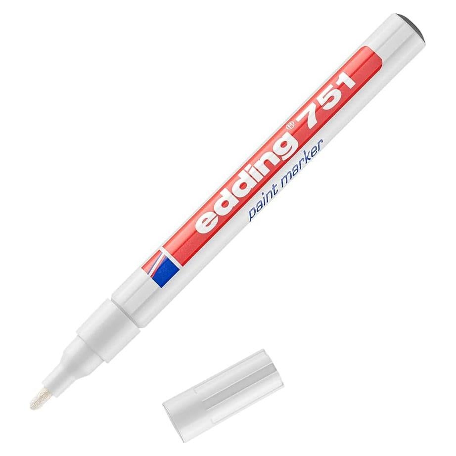 Marcador de Pintura Edding 751 Blanco 1-2 mm Tinta Opaca