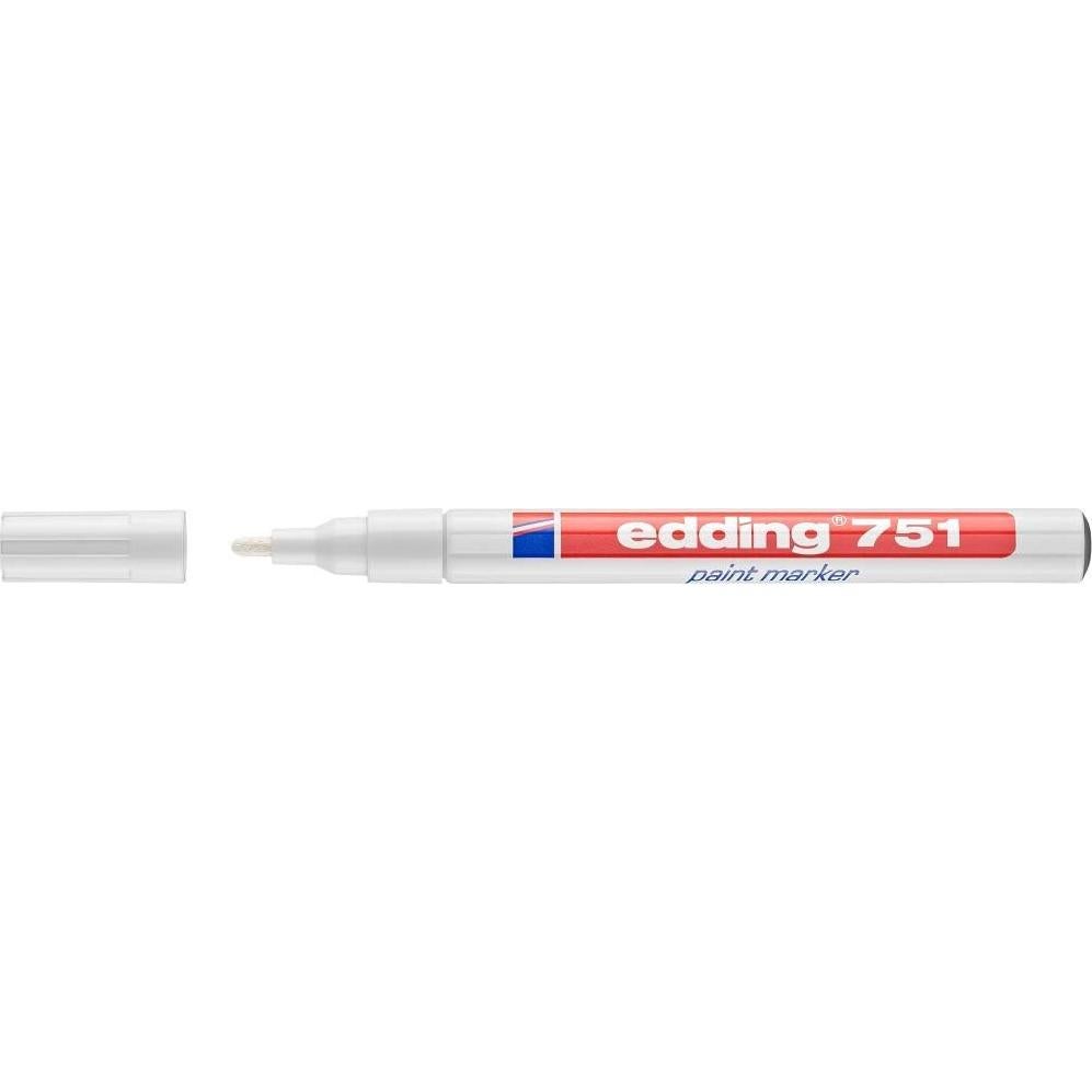 Marcador de Pintura Edding 751 Blanco 1-2 mm Tinta Opaca