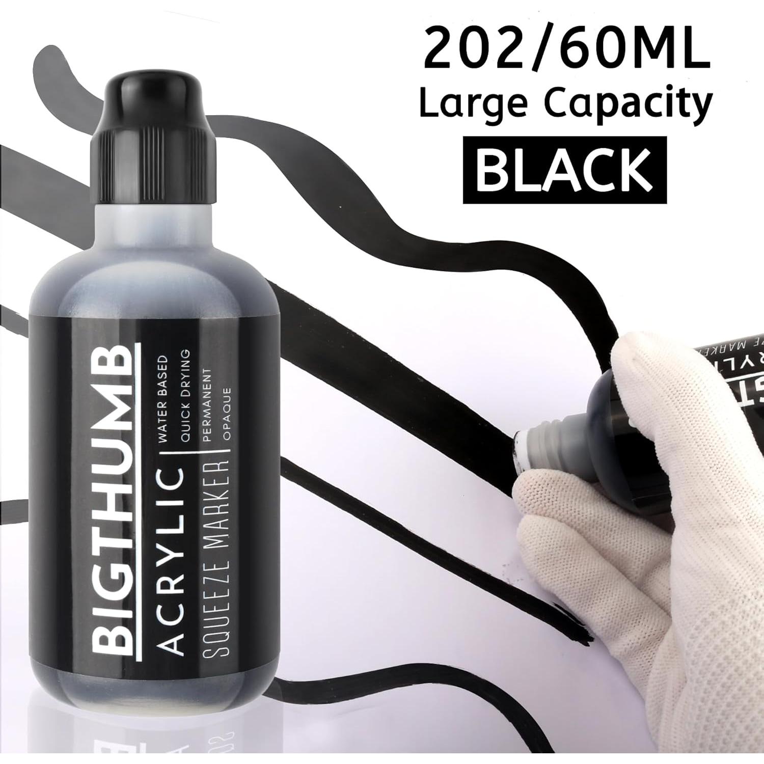 Marcador de pintura BIGTHUMB 15mm negro a base de agua