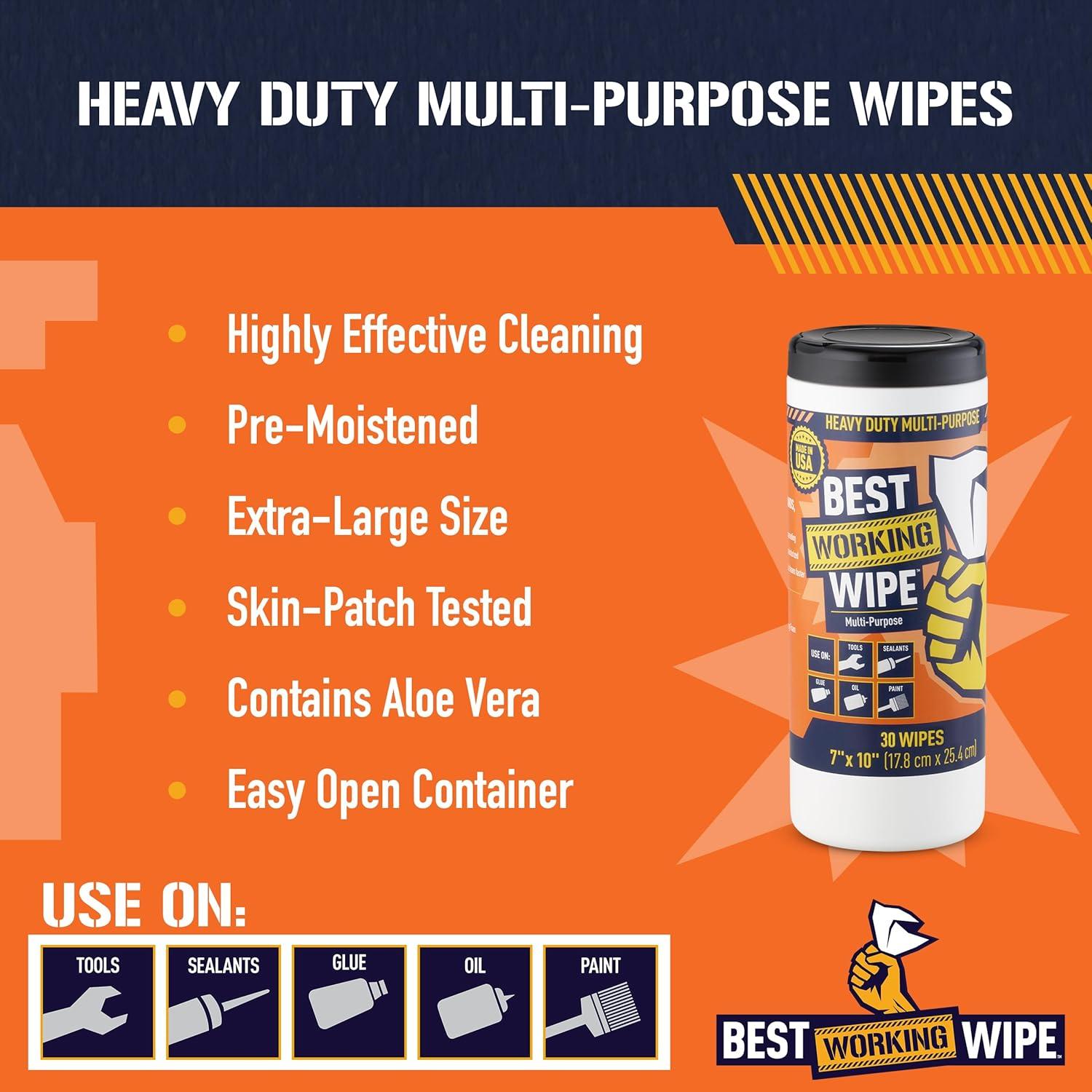 Toallitas Multiusos de Uso Pesado Orbizorb 30 Unidades 17.78x25.4cm