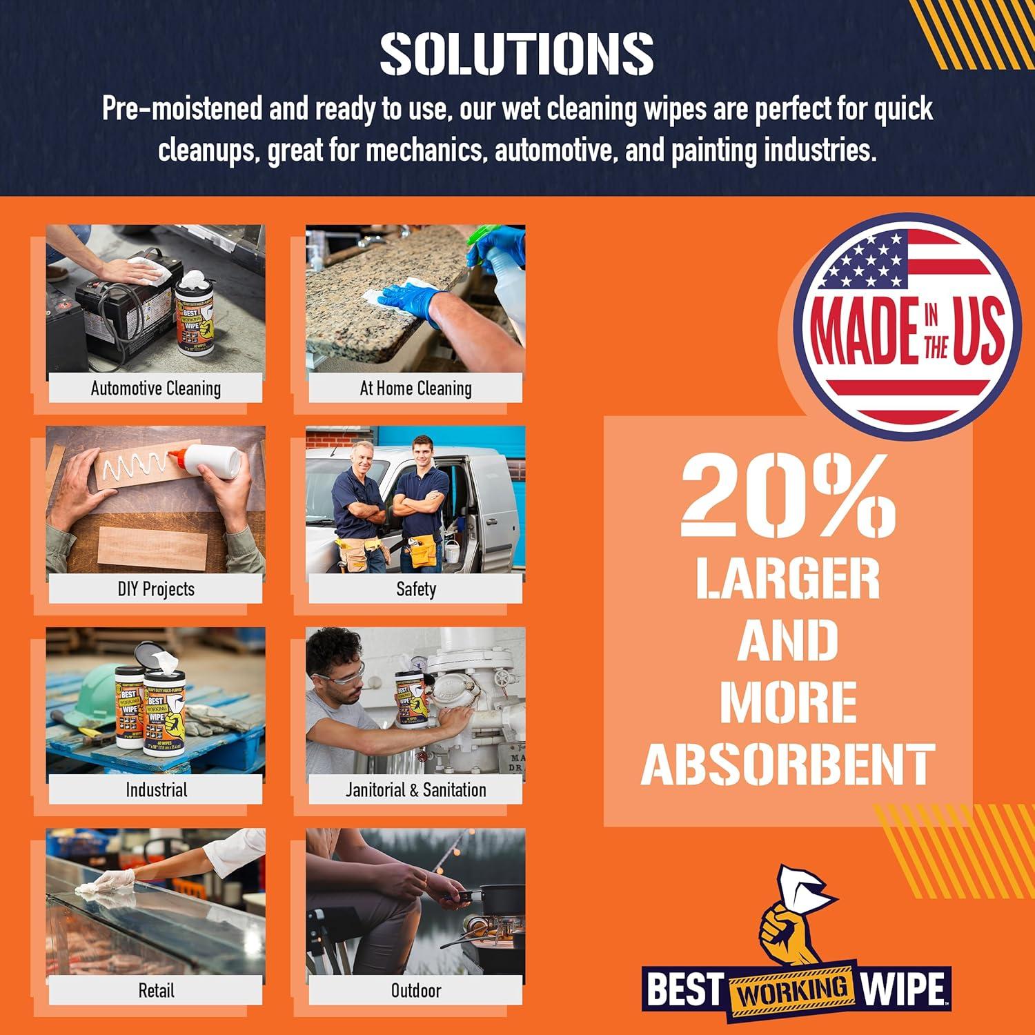 Toallitas Multiusos de Uso Pesado Orbizorb 30 Unidades 17.78x25.4cm