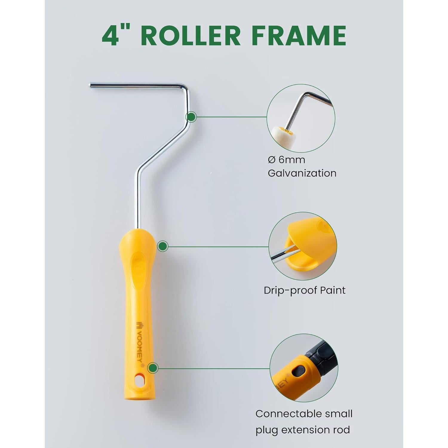 Kit de Pintura Voomey 26 Piezas - Bandeja 4" y Forros