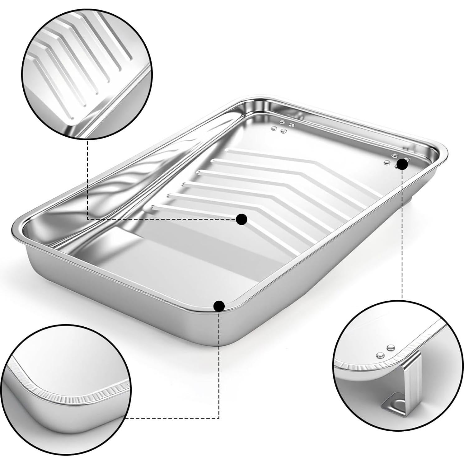 Juego de Bandeja de Pintura Jucoan 9" Metal + 20 Forros Desechables