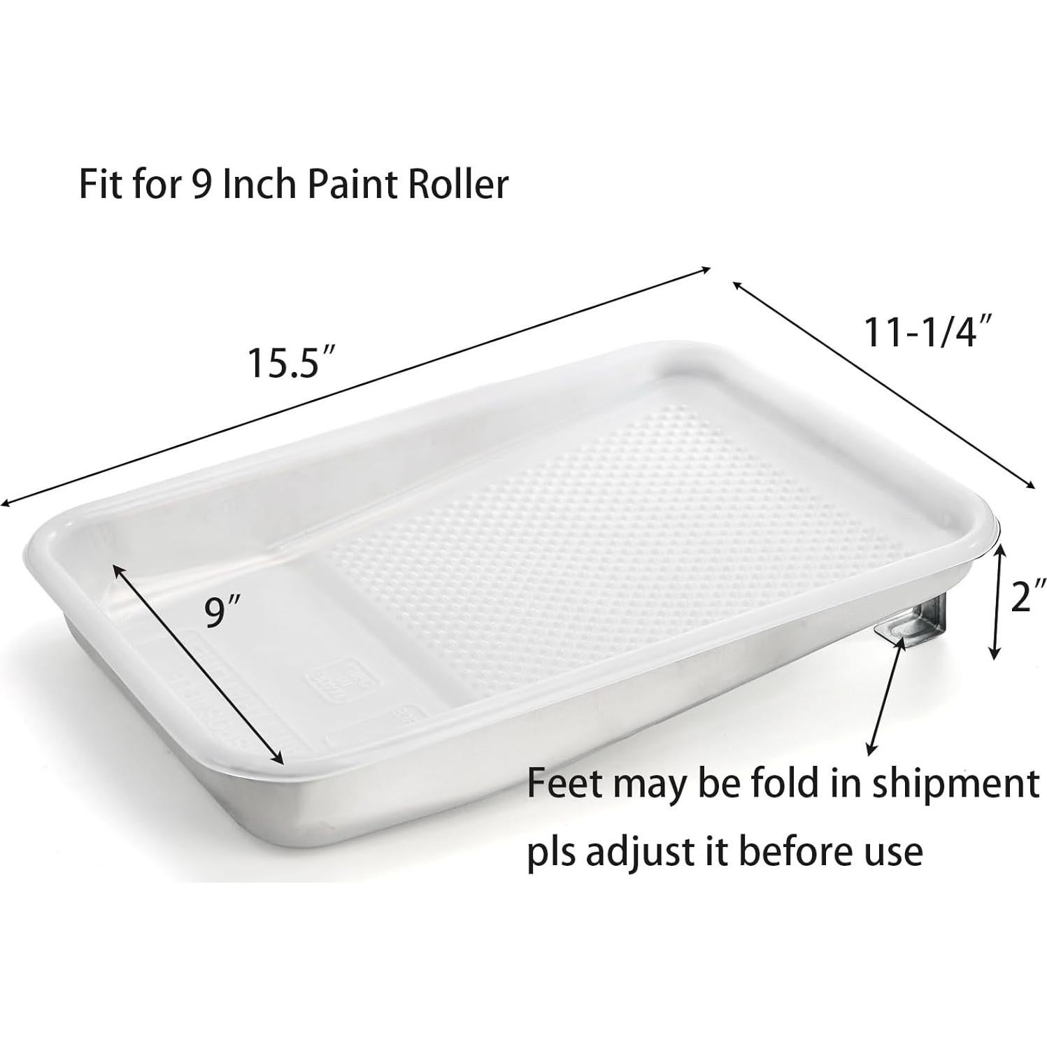 Juego de Bandeja de Pintura Jucoan 9" Metal + 20 Forros Desechables