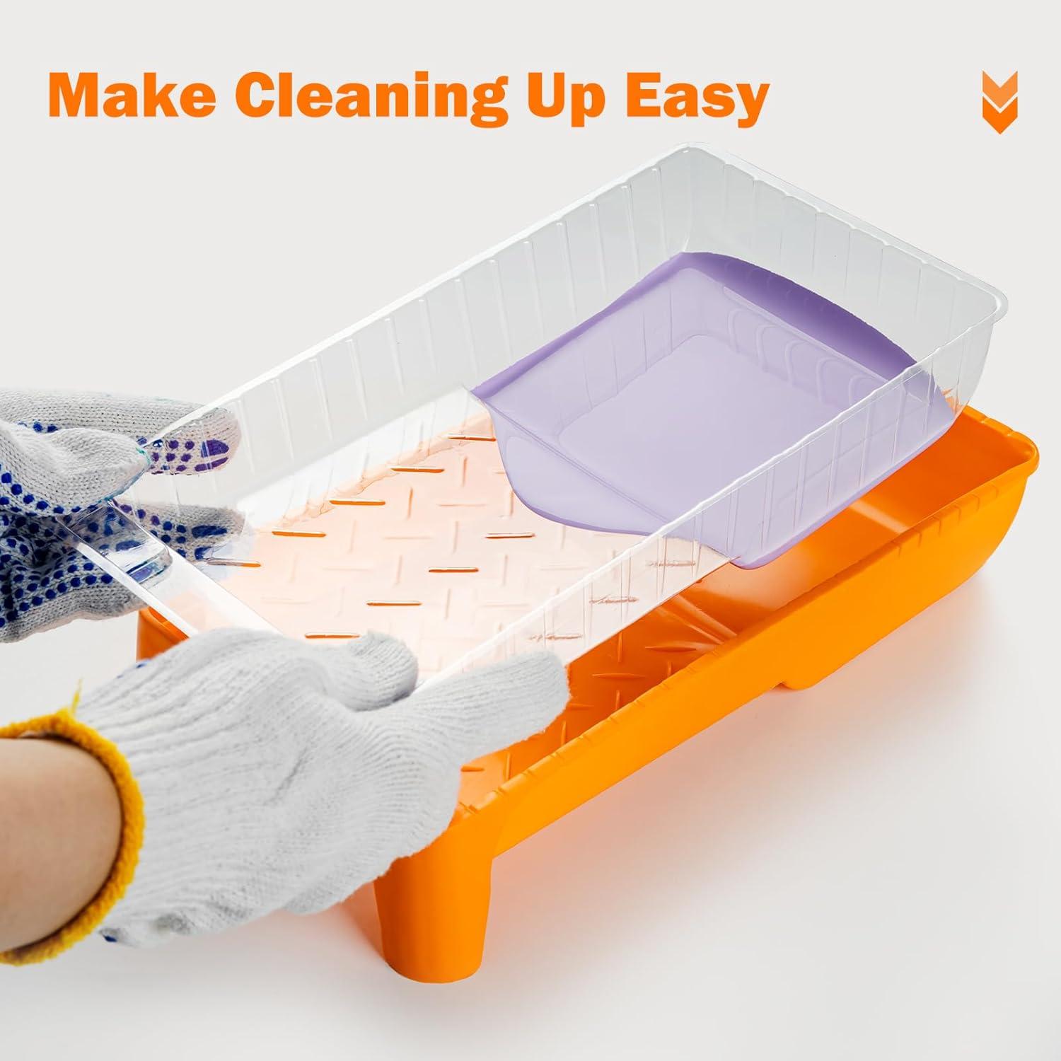 Forros de Bandeja de Pintura 4" Mister Rui - 10 Piezas Desechables