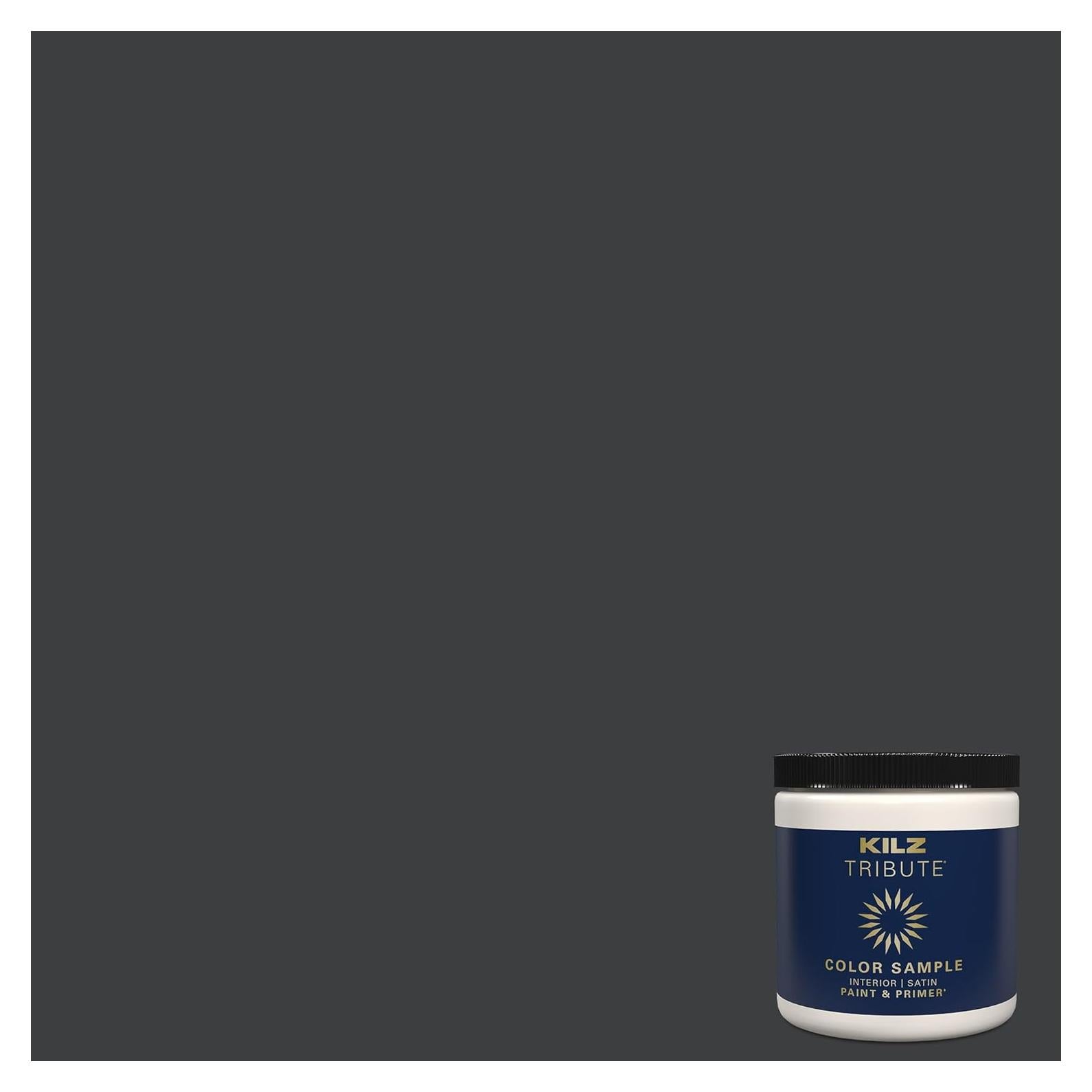 KILZ TRIBUTE Pintura y Primer Interior Satinado 8oz Ónix Profundo