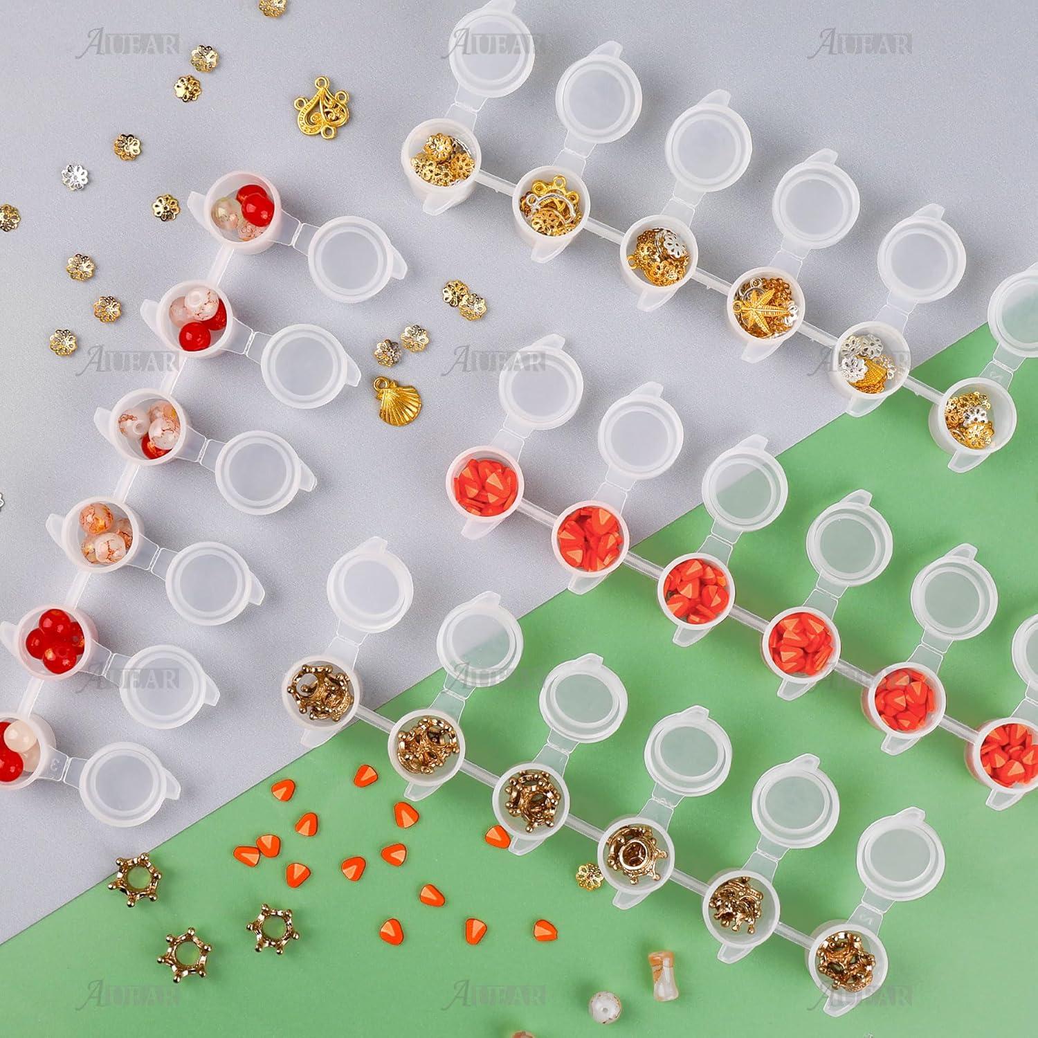 AUEAR 60 Tarros de Pintura Vacíos 3ml con Tapa Plástico