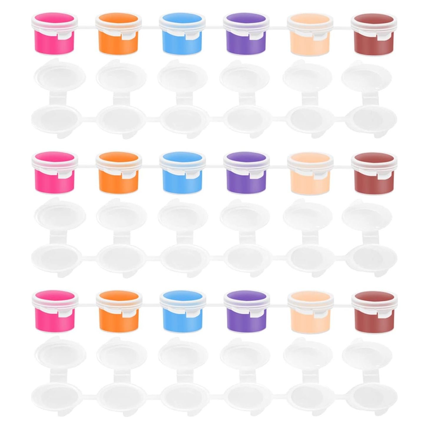 36 Tarros de Pintura Vacíos Wzttdm 15ml Transparentes