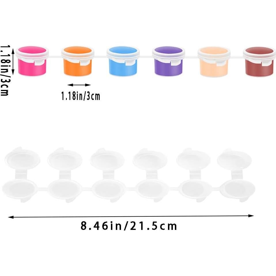 36 Tarros de Pintura Vacíos Wzttdm 15ml Transparentes