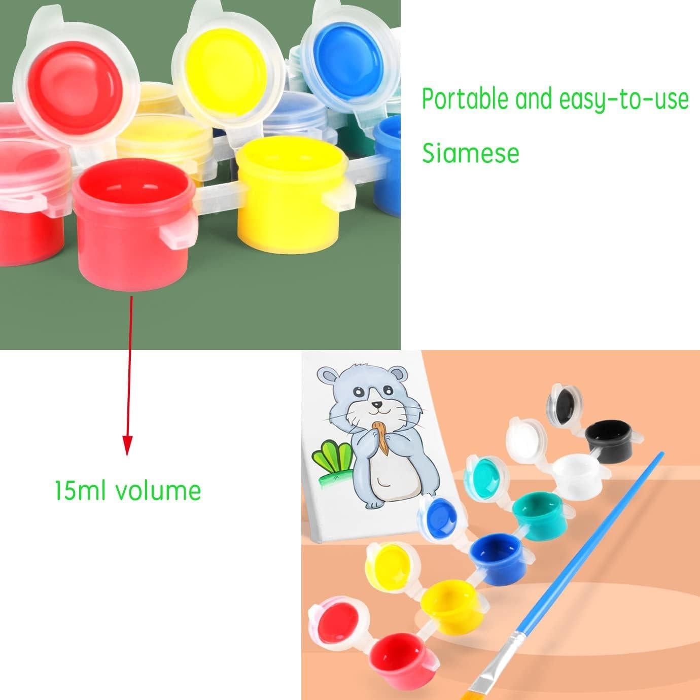 36 Tarros de Pintura Vacíos Wzttdm 15ml Transparentes