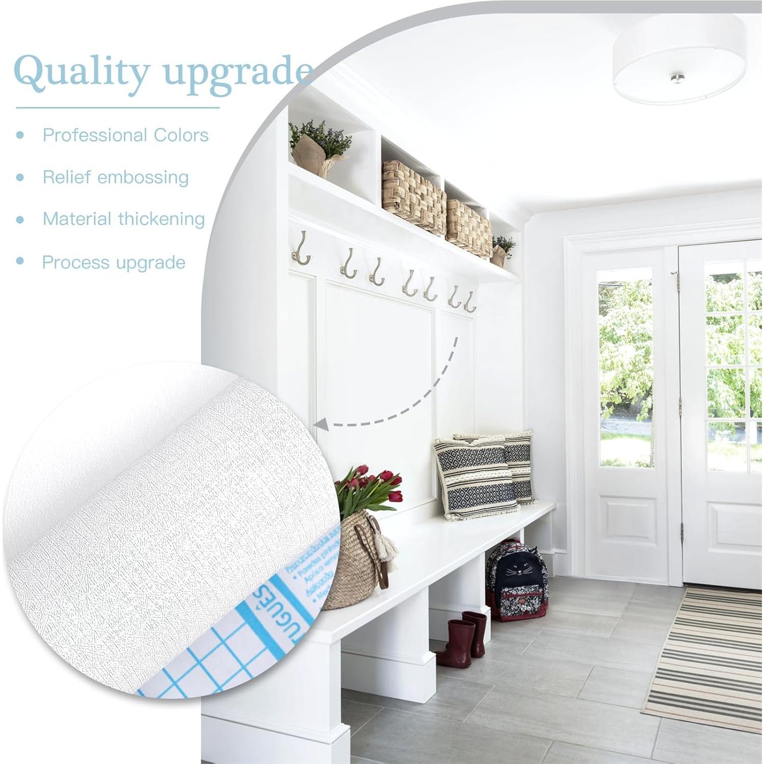 Papel Tapiz Autoadhesivo Dimoon Blanco 45x300 cm Ecológico