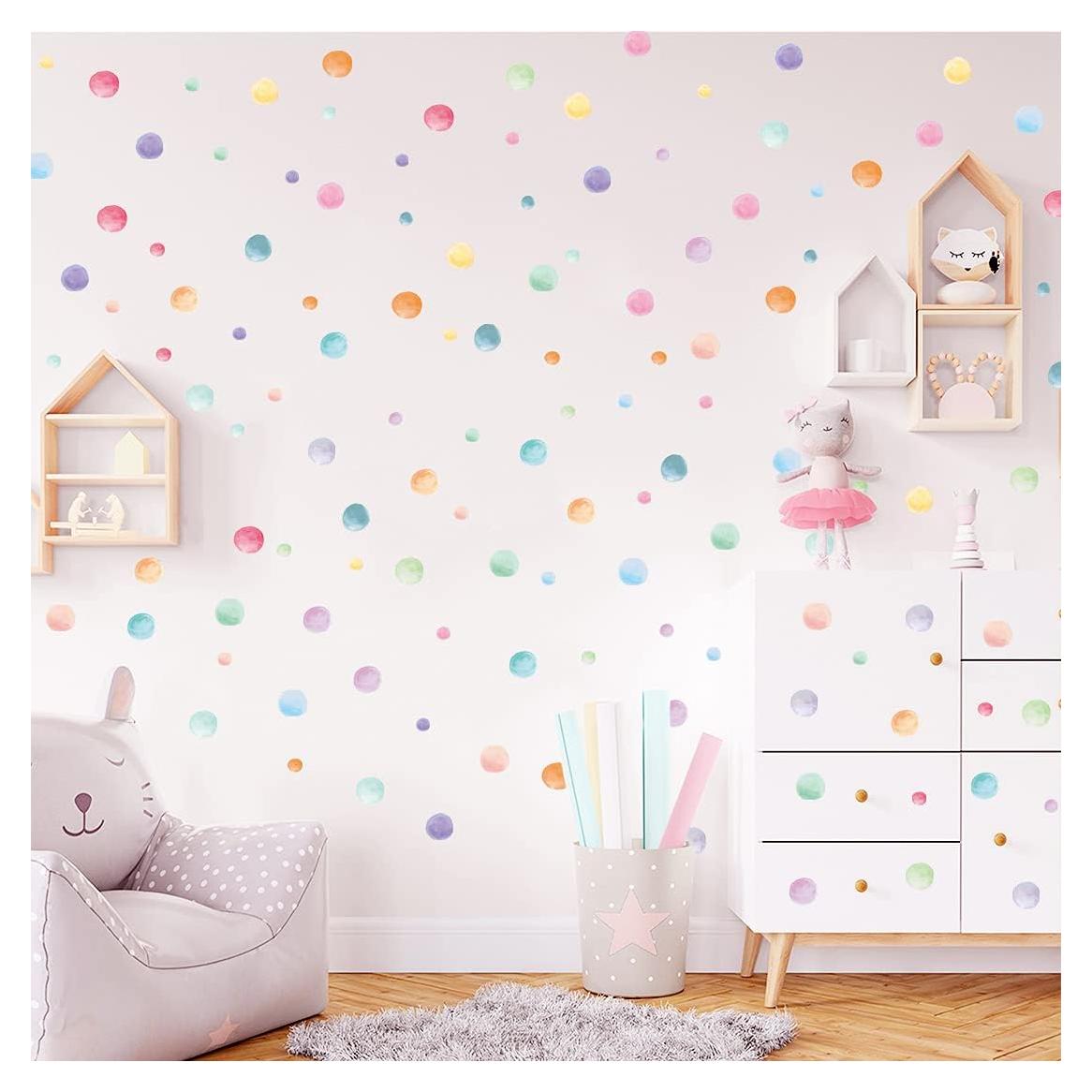 Pegatinas de Pared Kasubeso 123 Pcs Lunares Multicolor