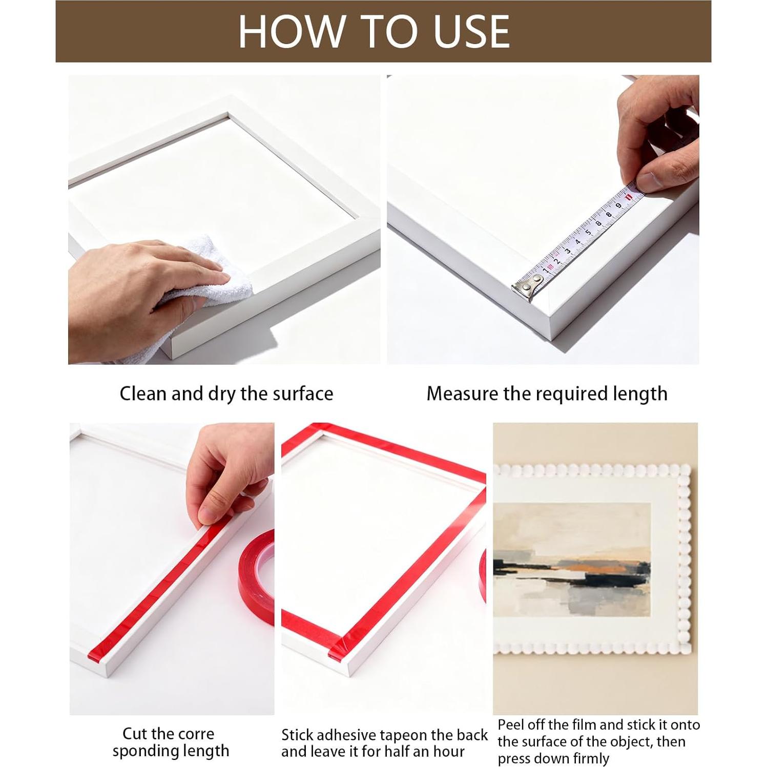 Moldura Decorativa Flexible VEEVIIY 4.88m x 1.5cm PVC Blanco