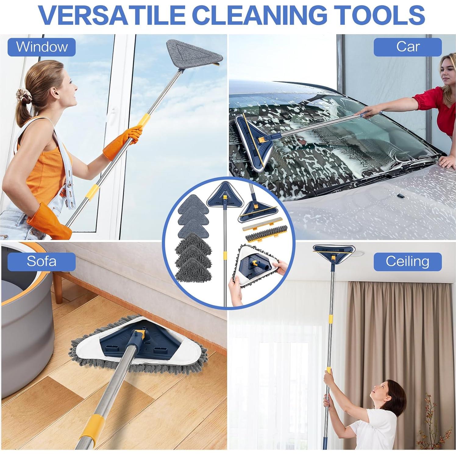 Mopa Limpiadora de Pared Sunoyar 5-en-1 con Mango Largo 203.2 cm