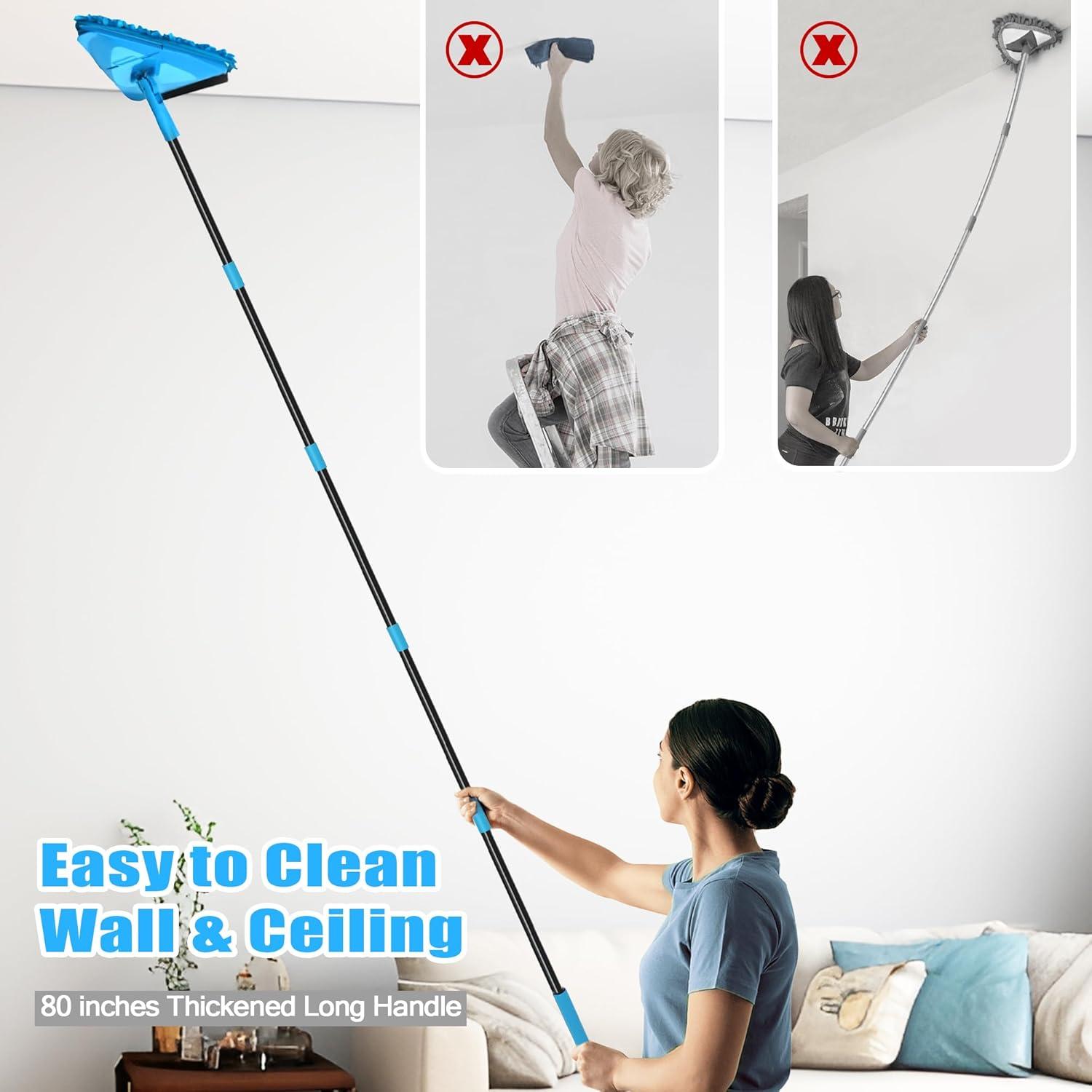 Limpiador de Pared NEWE S1-2 con Mango de 203.2 cm y 4 Trapos