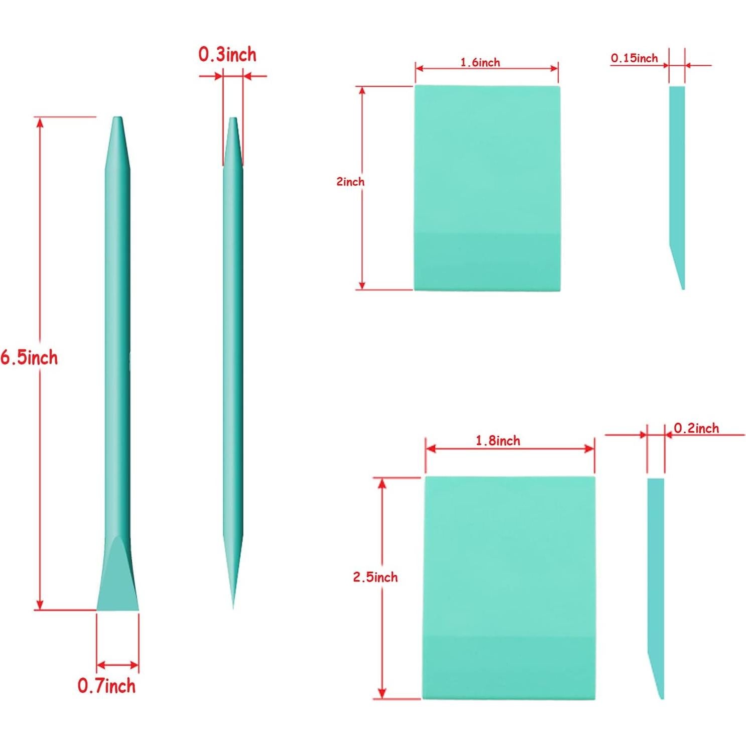 Juego de 5 rasquetas de silicona DGAGA para serigrafía